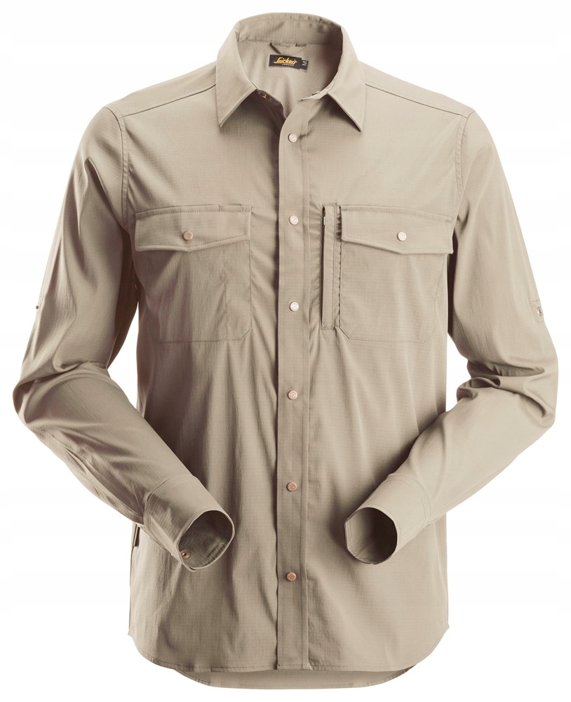 Koszula męska Snickers outdoor odprowadzająca wilgoć elast 8521 khaki