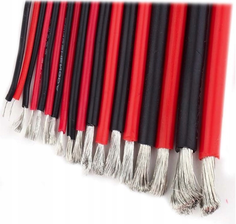 PRZEWÓD SILIKONOWY 12AWG 3,4mm2 czerwony 1m MSP Długość kabla 1 m