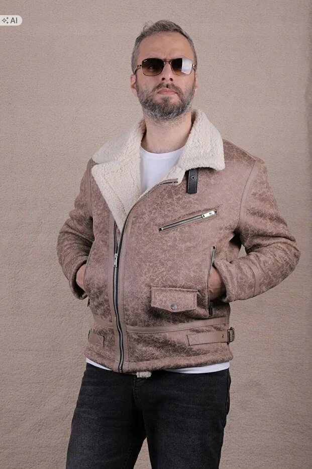 Pánská Prošívaná Bunda S Kožíškem V Retro Stylu 5IA