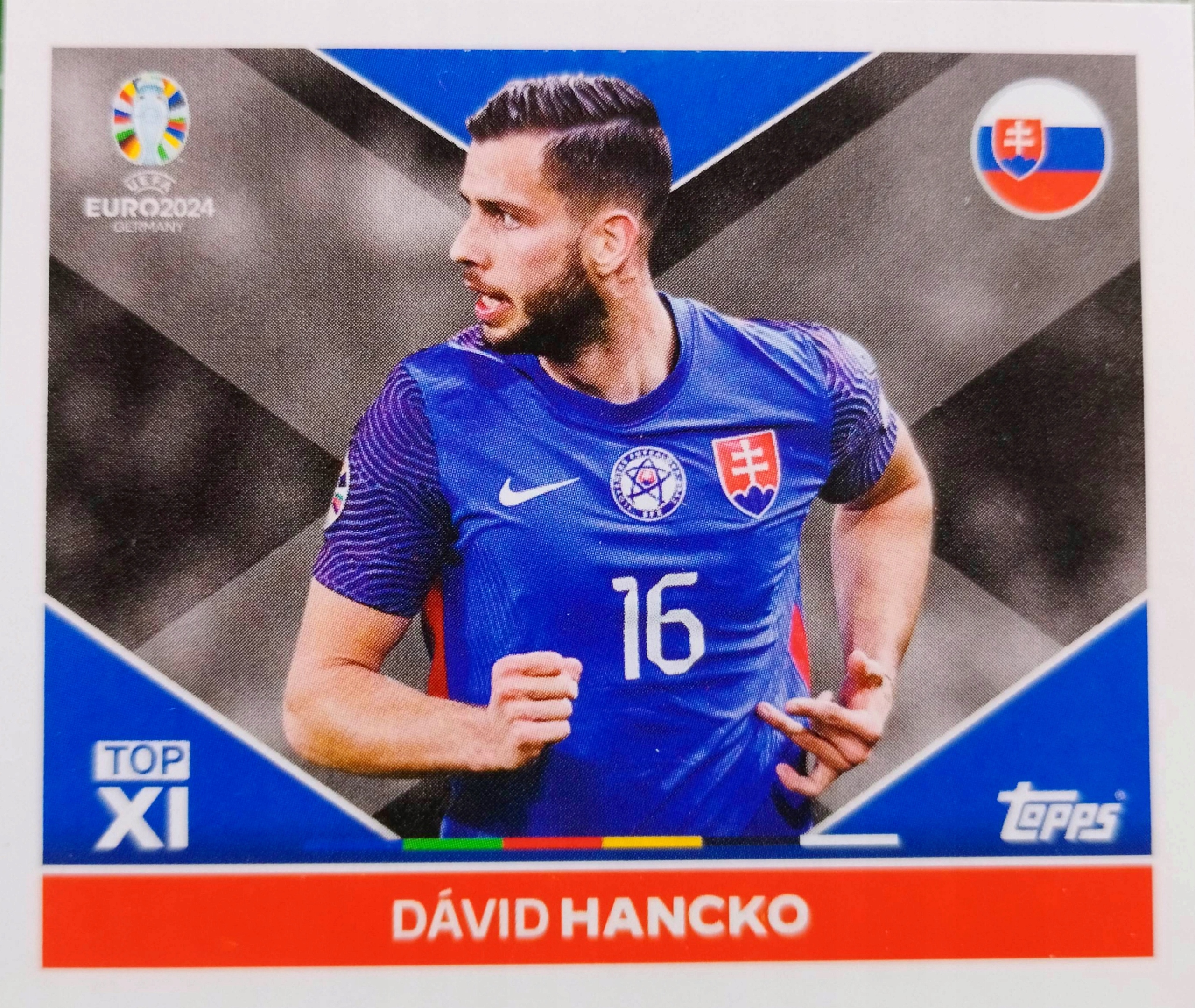 Euro 2024 Topps Match Attax naklejka Svk 1 David Hancko Słowacja