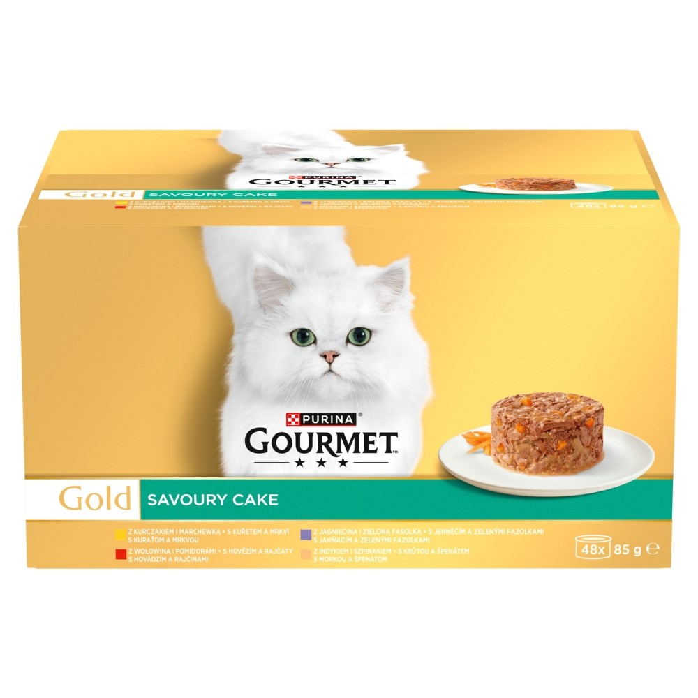 Levně Purina Gourmet Gold Savoury Cake Mix Chutí 48x85 g
