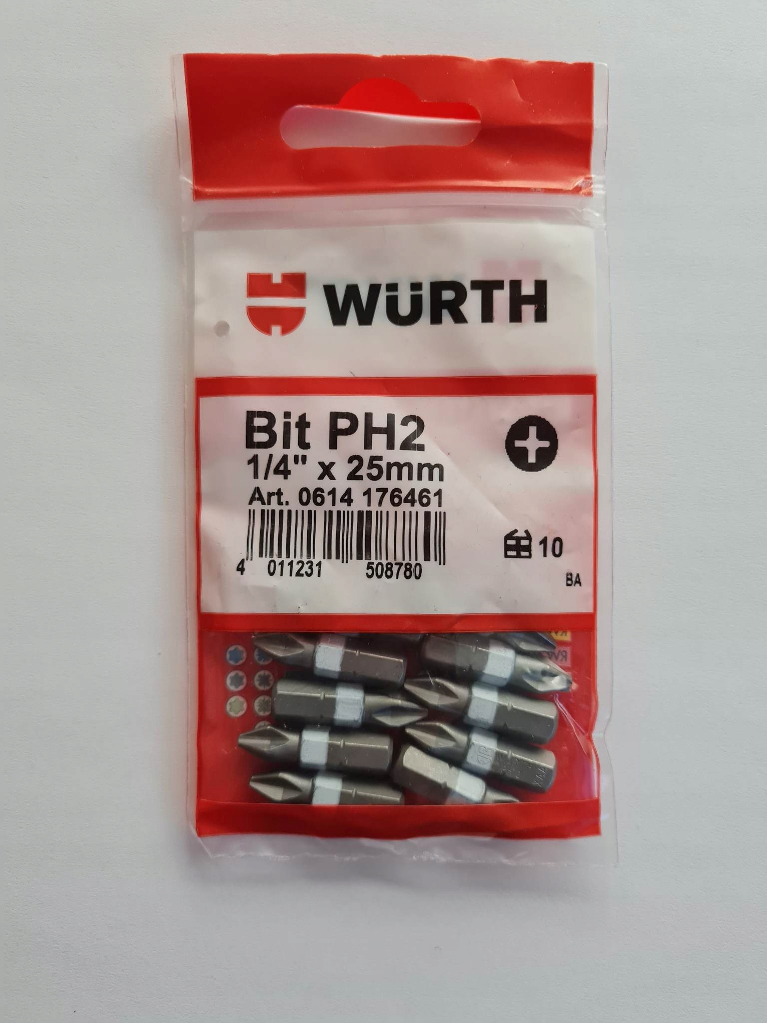 WURTH BIT PH2 1/4 x 25mm - 10szt.