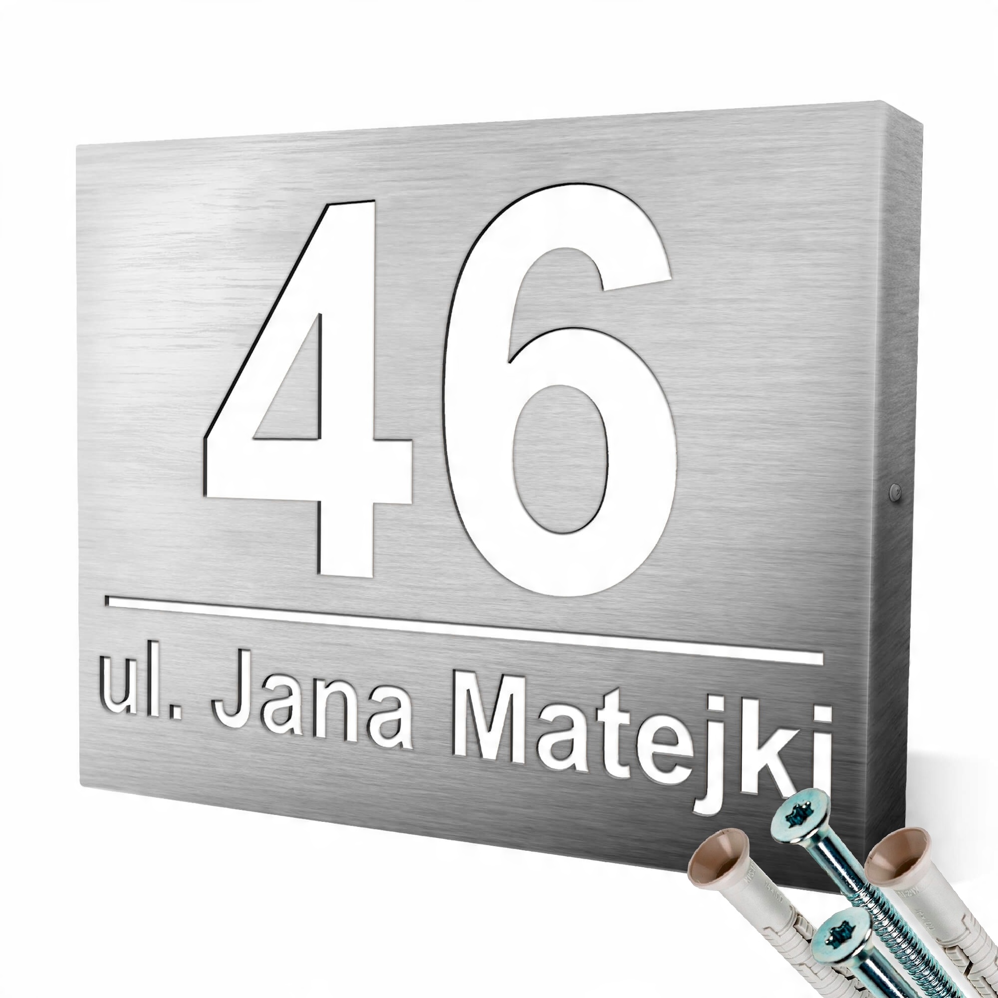 

Tabliczka Adresowa Aluminiowa Led Podświetlana 3D