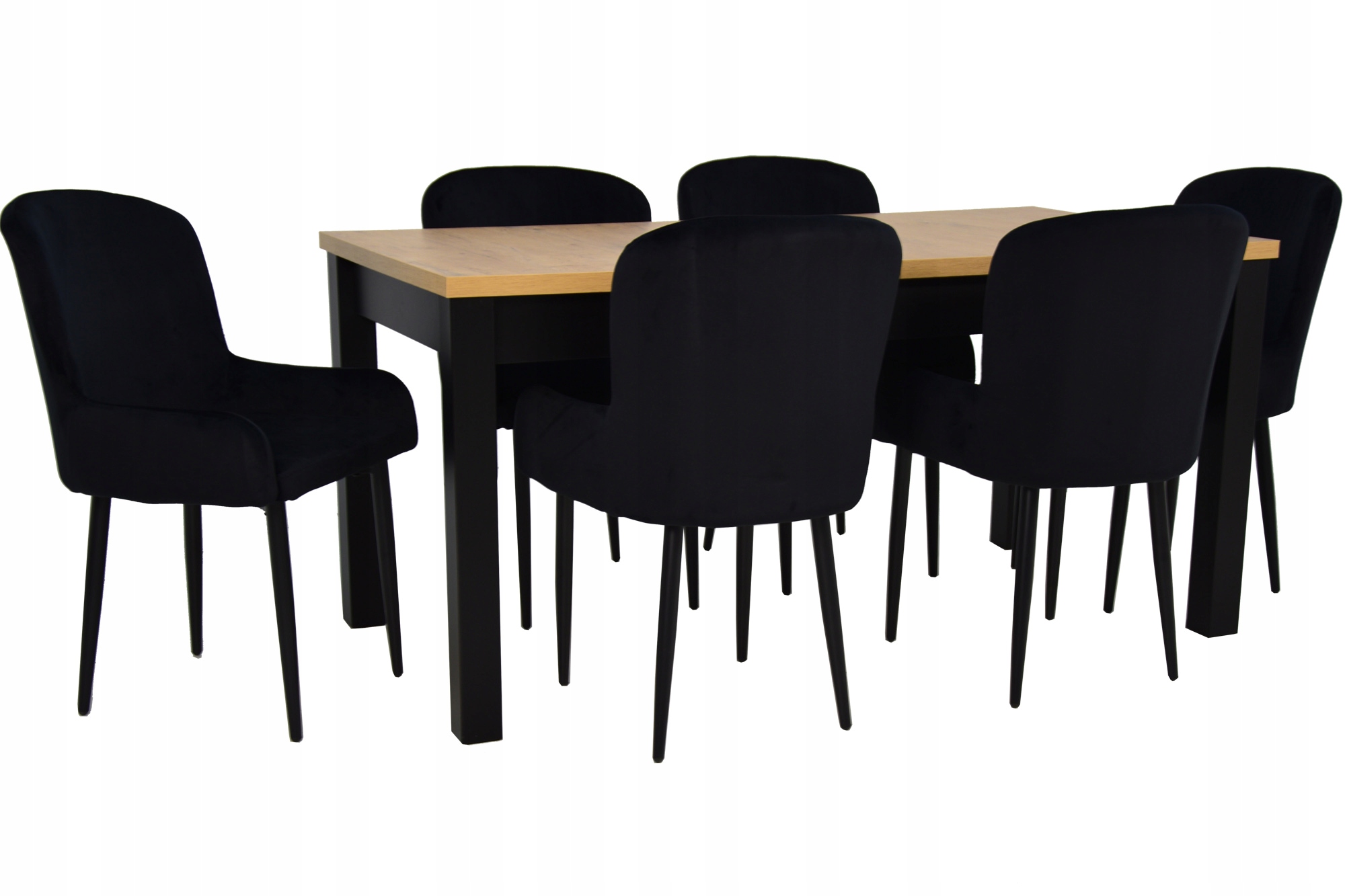 Rozkładany stół i 6 krzeseł DO KUCHNI TAPICEROWANE