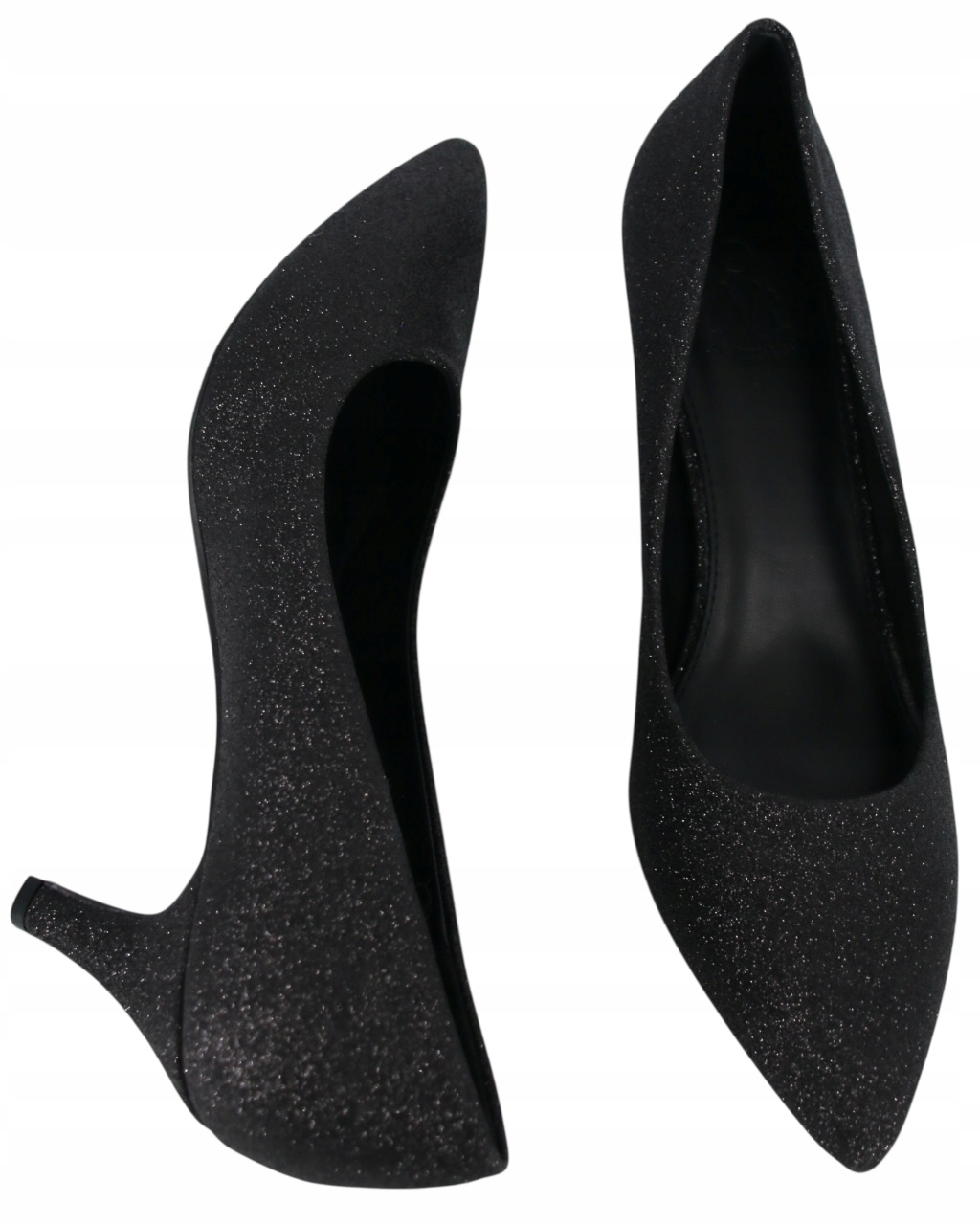 Lodičky Na Nízkém Podpatku 7,5 CM Lodičky Třpytivé Boty Černé Dámské 43