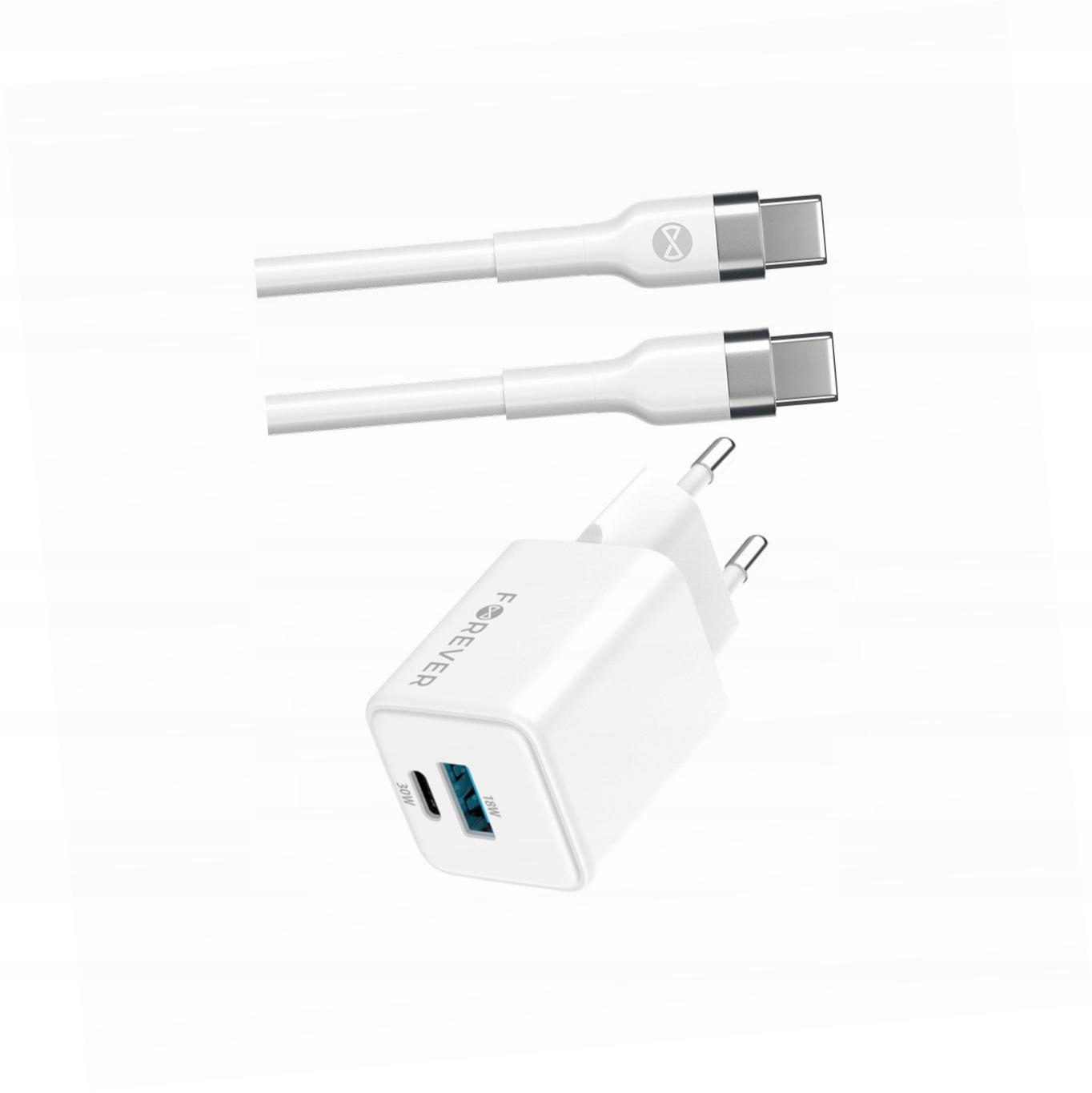 Szybka ładowarka GaN 30W Usb i Usb-c z kablem do Huawei Honor 70 Lite