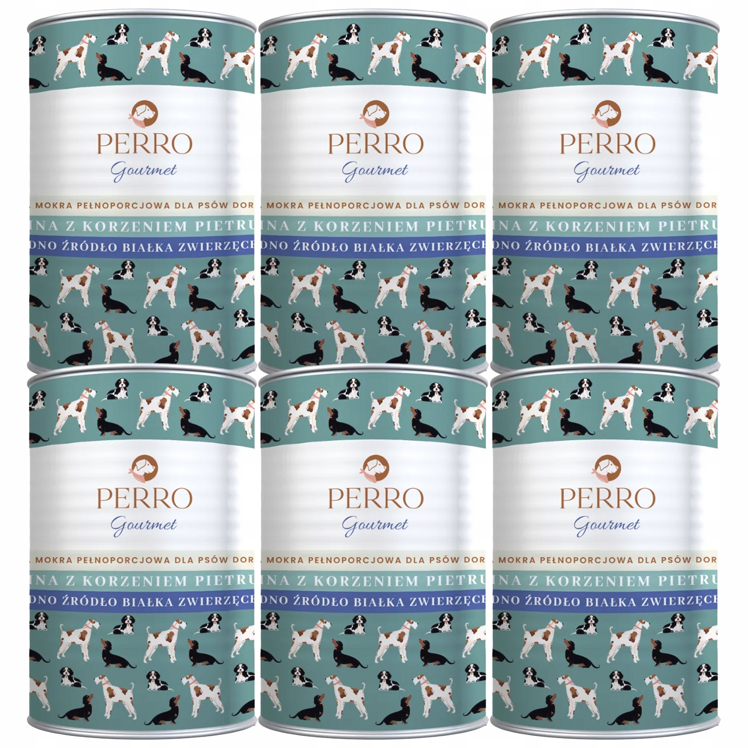 Perro Gourmet Krmivo pro psy Konina s petrželovým kořenem 6 x 400 g