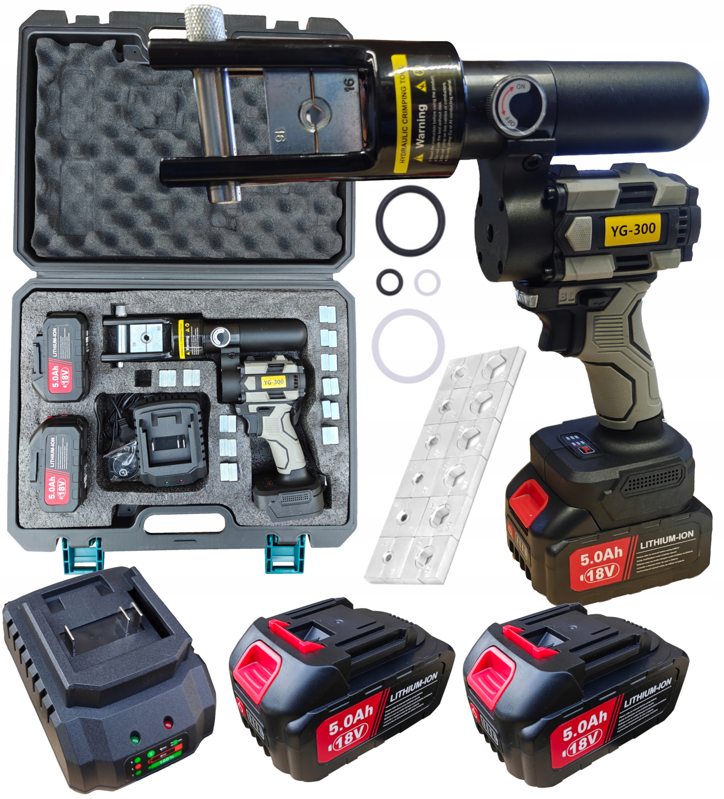 Hydraulická Svorka Pro Kabely 10-300mm Akumulátorová 12tunová