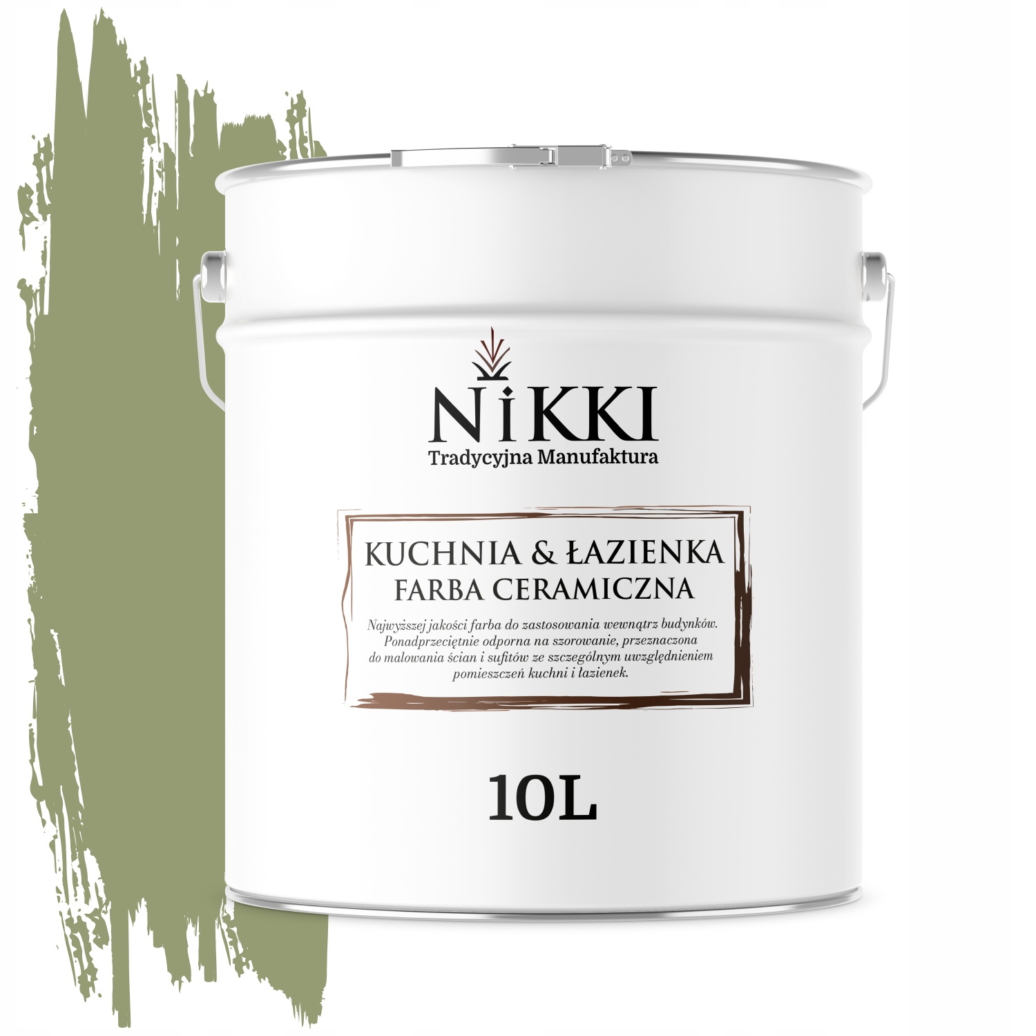 Keramická Farba Kuchyňa Kúpeľňa Zhnitá Tmavá Zelená H2231 Mat 10 L