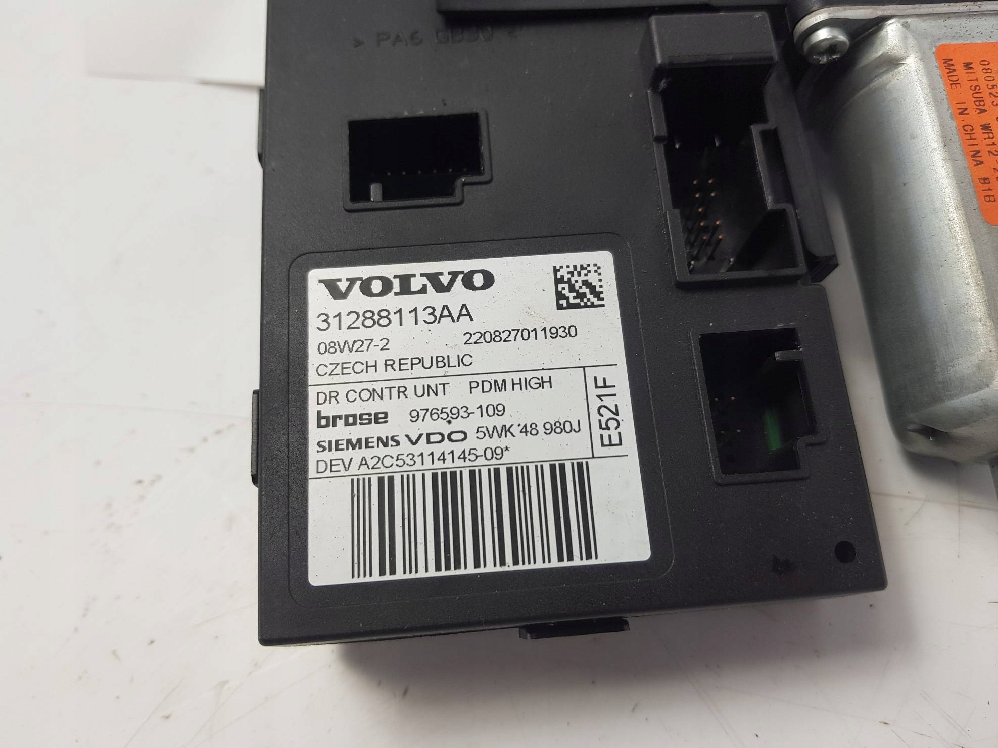mini motor windows right front 31288113AA VOLVO V50