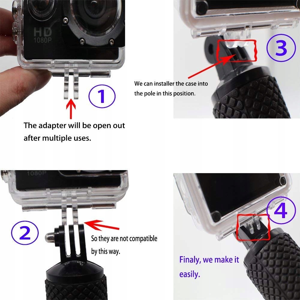 Uchwyt Wypornościowy Do Kamery Sportowej GoPro Hero Pasek 78cm FEBBYA — miniatura 4