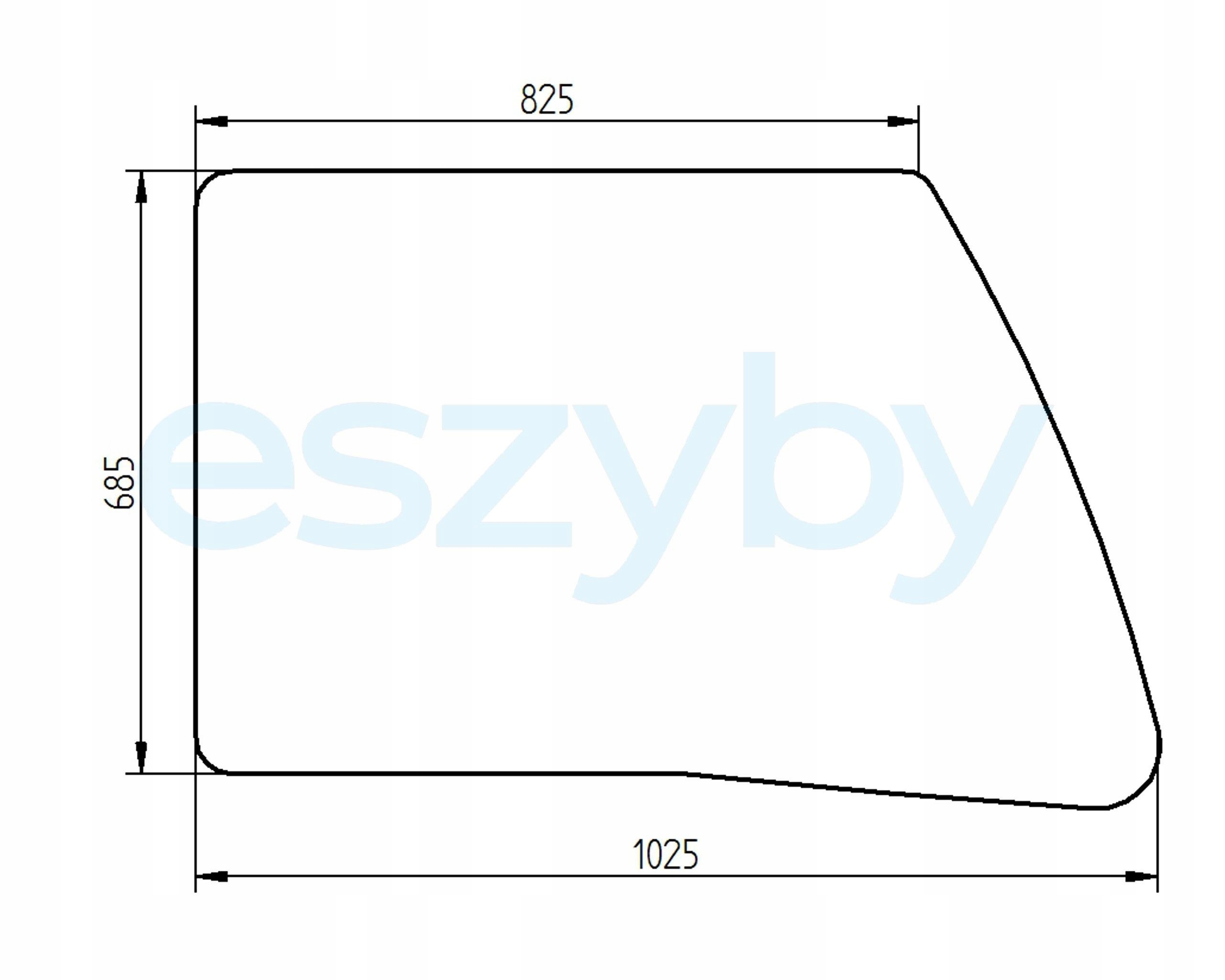 sklo bagr Case CX, New Holland boční KHN2636