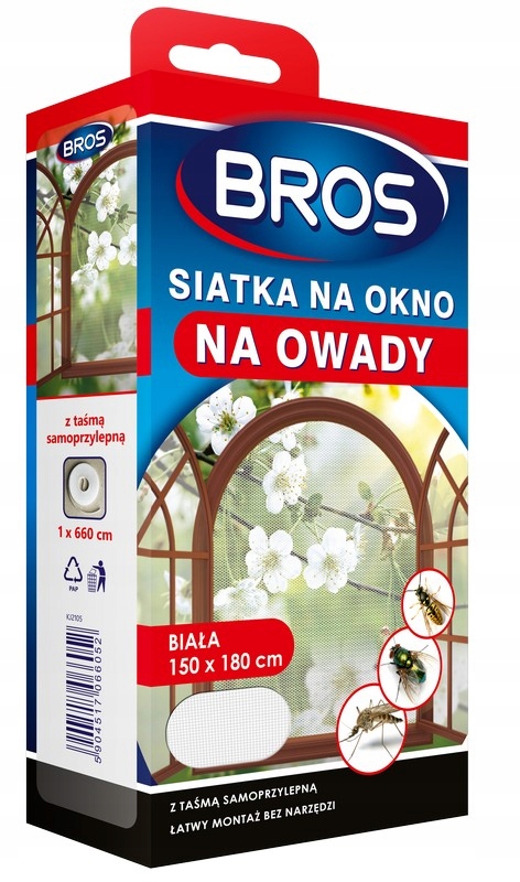 

Biała Siatka Na Okno 150x180 Moskitiera Bros