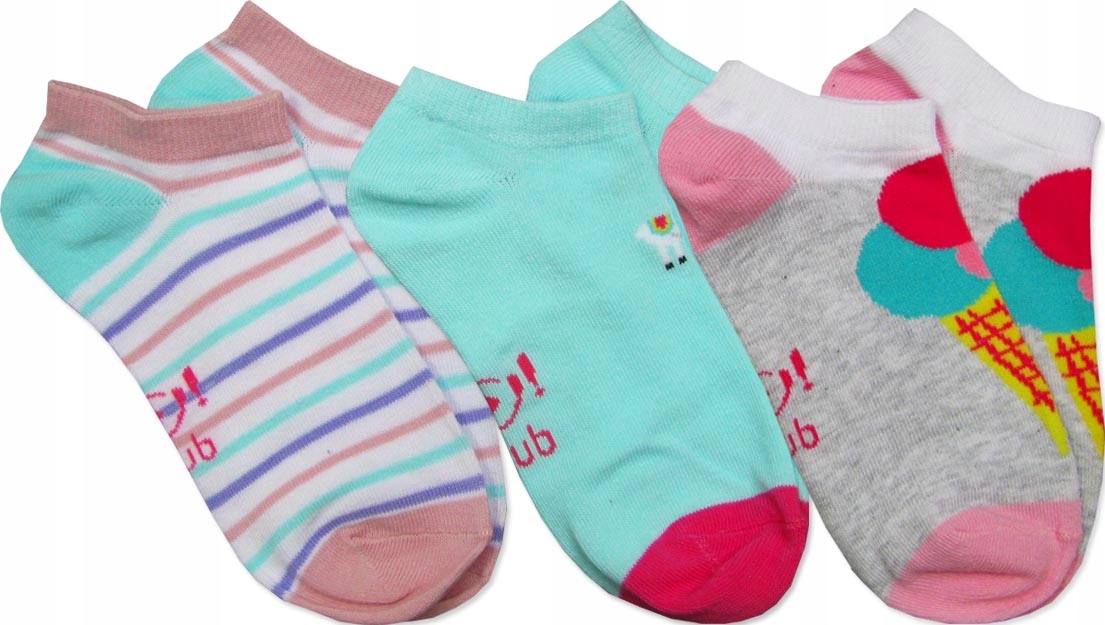 35-38 STOPKI 3pack bawełniane skarpetki krótkie YO