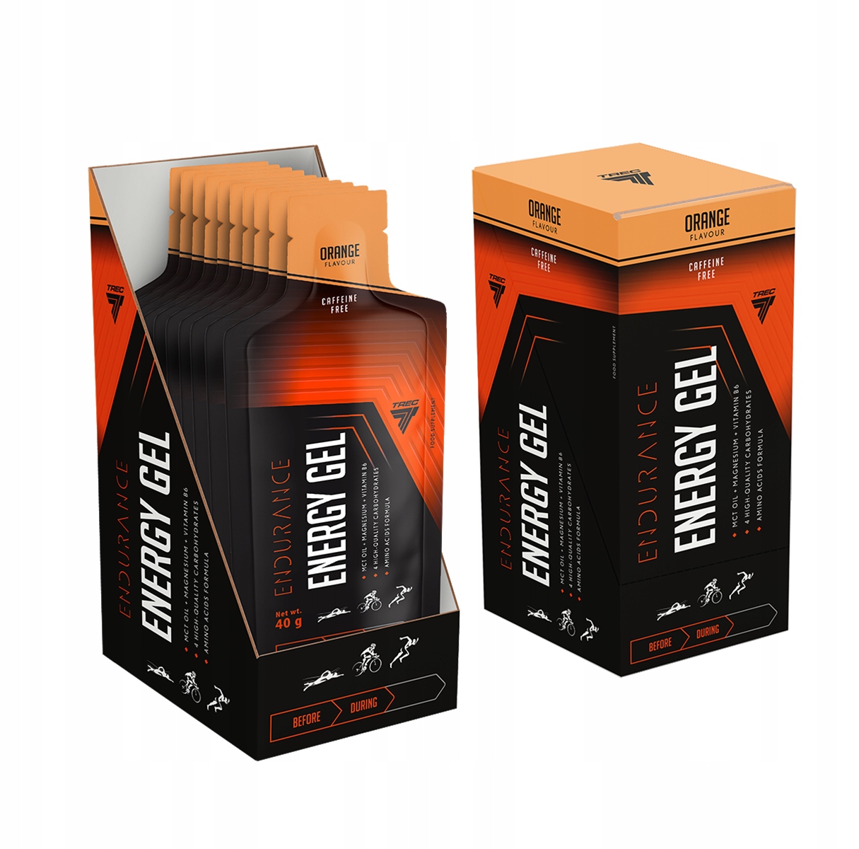 Trec Energy Gel 10x 40g Energetický Gel Na Kolo pro maraton hořčík sodík