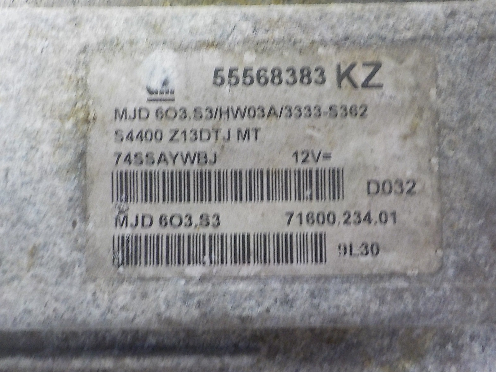 OPEL CORSA D computer Centralina 55568383KZ MJD