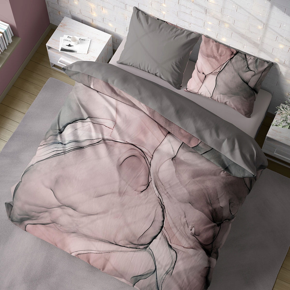 Pościel 160x200 satyna bawełniana do sypialni Marka Faro