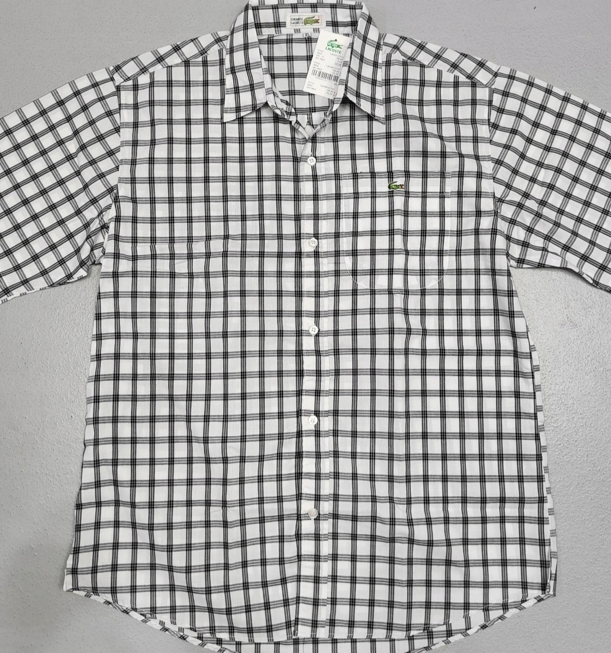 Wr) LACOST,E ORYGINALNA MĘSKA KOSZULA KR.RĘKAW Roz.XL