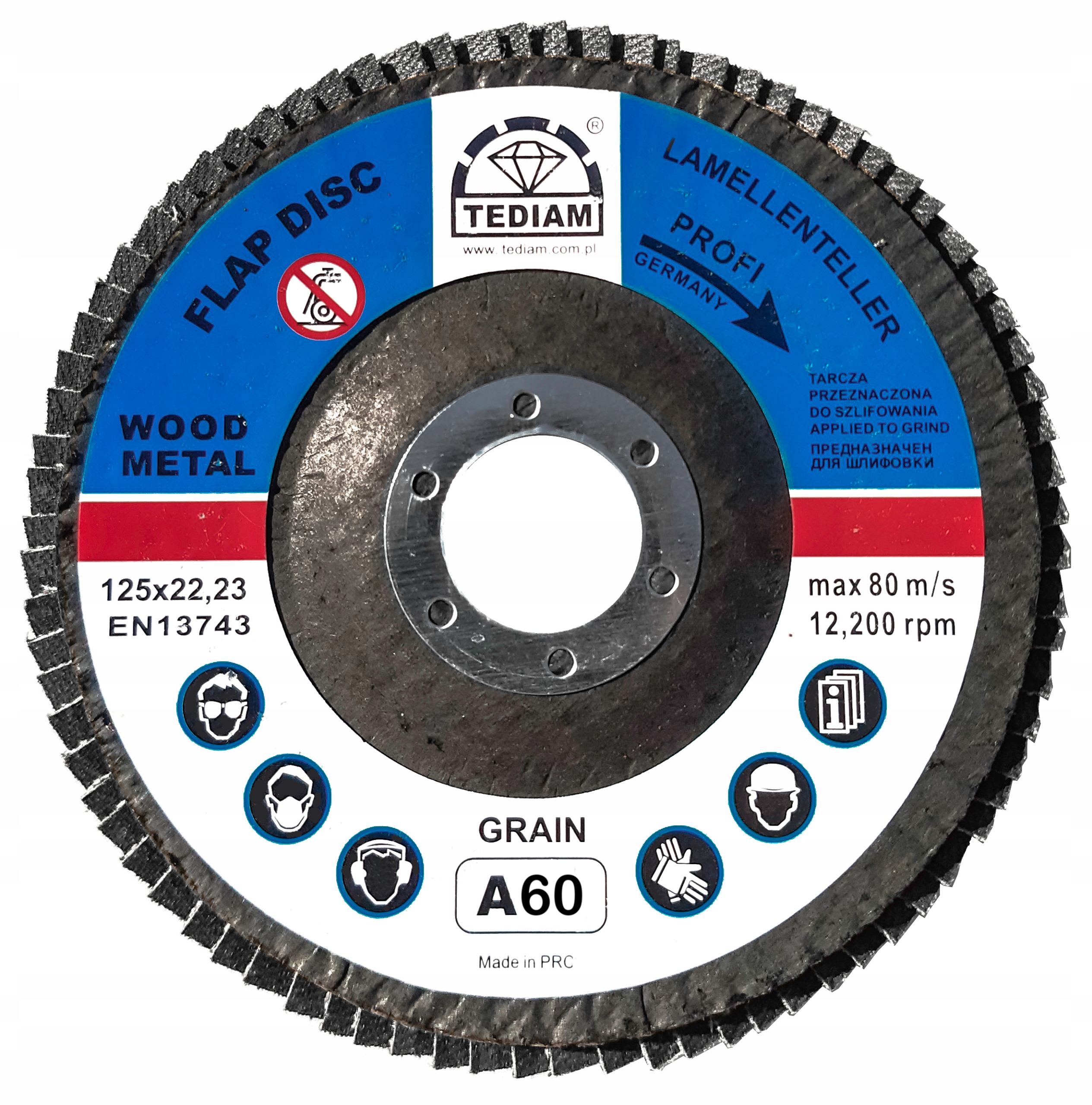 

Tarcza Listkowa Lamelka 125 mm gr 60 Uniwersalna