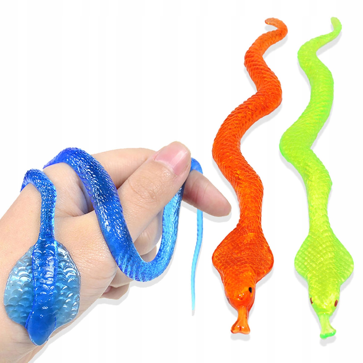 

3x Wąż Żelowy Kobra gniotek Sticky Toy Prank
