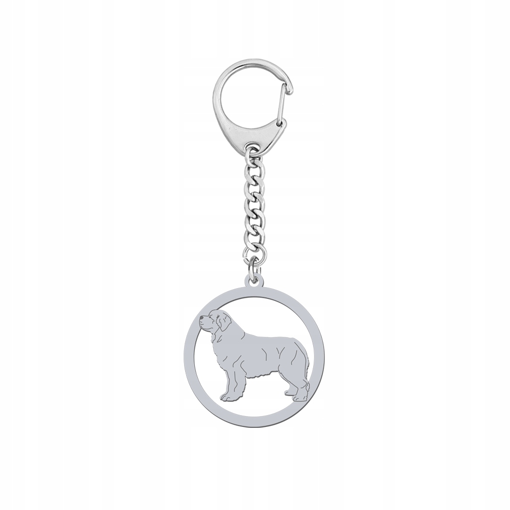 Přívěsek Na Klíče na klíče s Novofundlandem Stříbro 925 Dárek Dedikace Gravírování Bonus