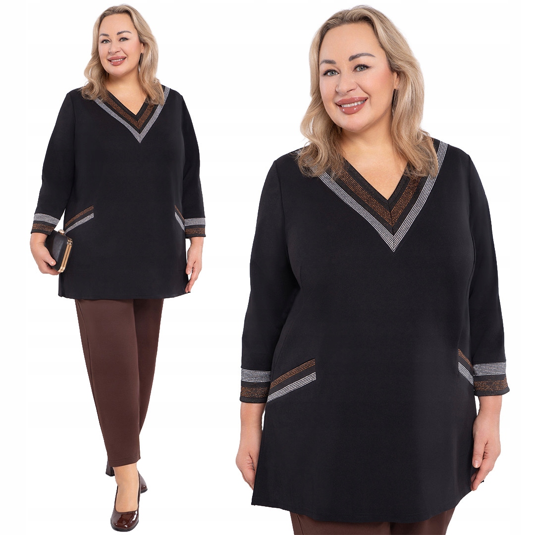 Černá tunika s zlato-stříbrným zdobením 62