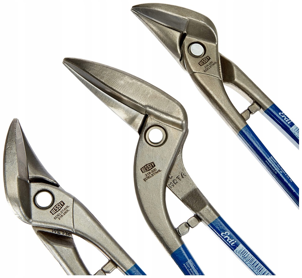 Zestaw Nożyc Do Blachy Erdi, 3SZT. Etui Bessey