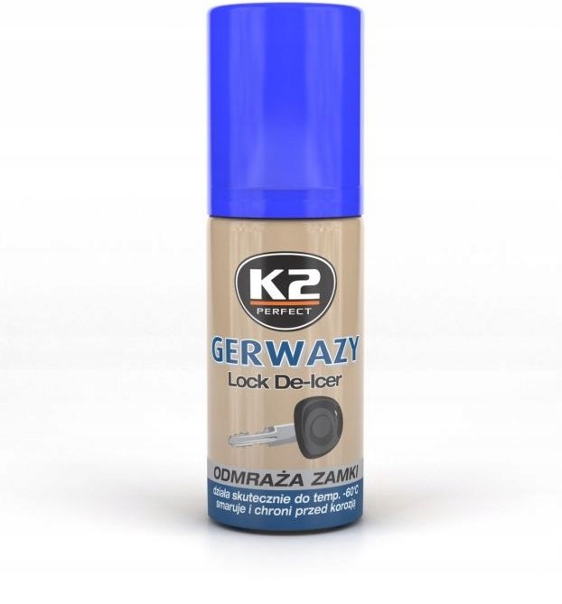 K2 GERWAZY 50 ML ODMRAŻACZ DO ZAMKÓW DRZWI KŁÓDEK AUTA 50ML
