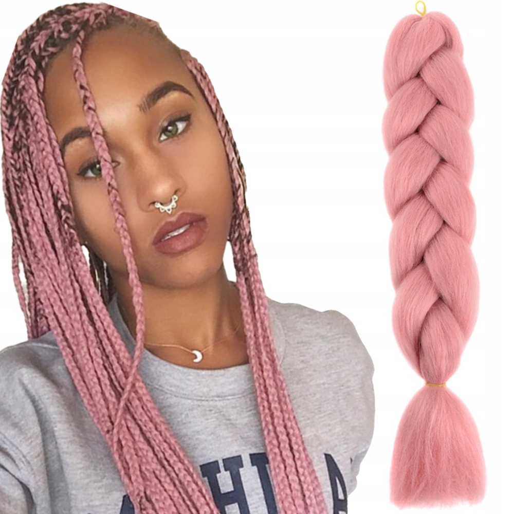 

Włosy syntetyczne do warkoczy A17 różowe