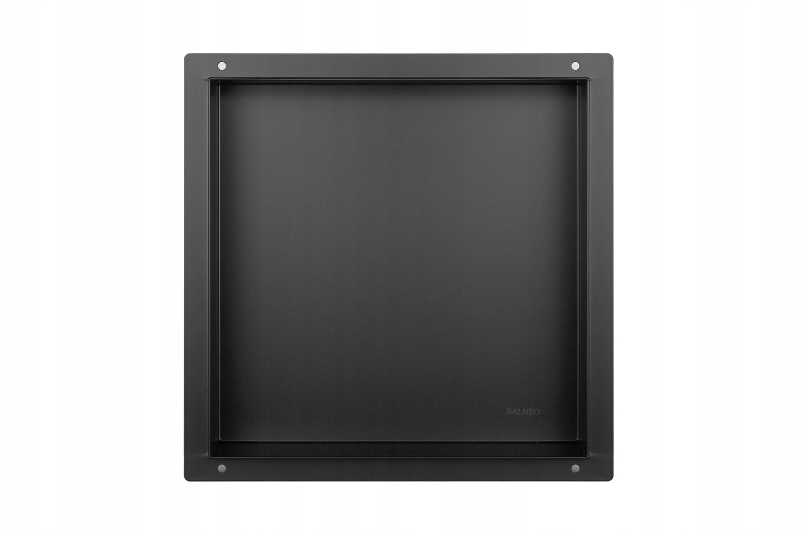 Balneo Wall-box No Rim Black bezrámová výklenková polica čierna 30x30x7 cm