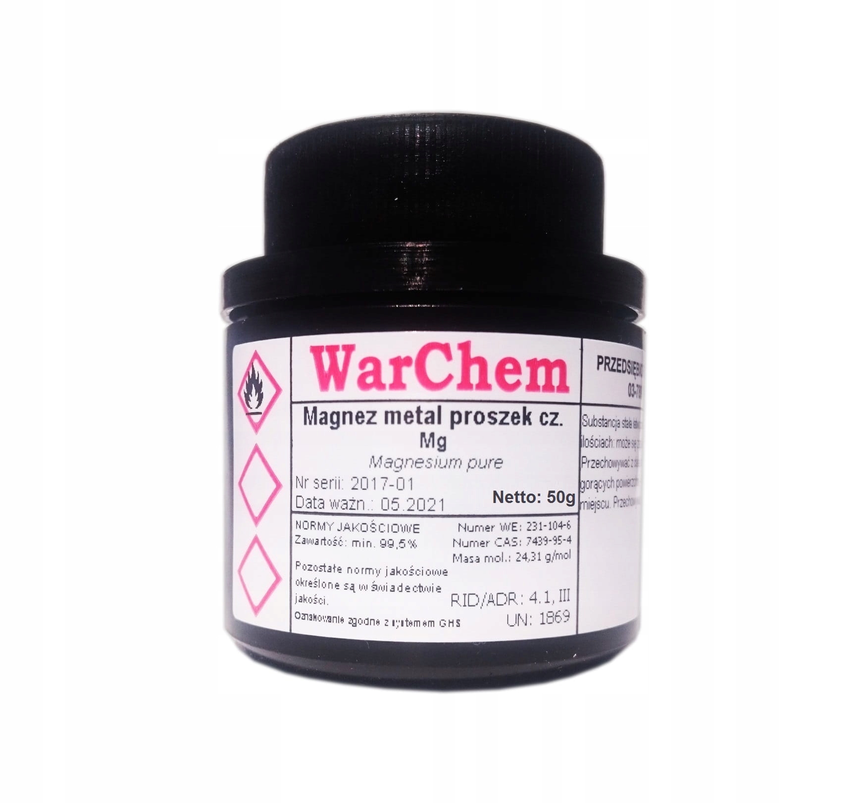 

Magnez Metal Proszek czysty 50g