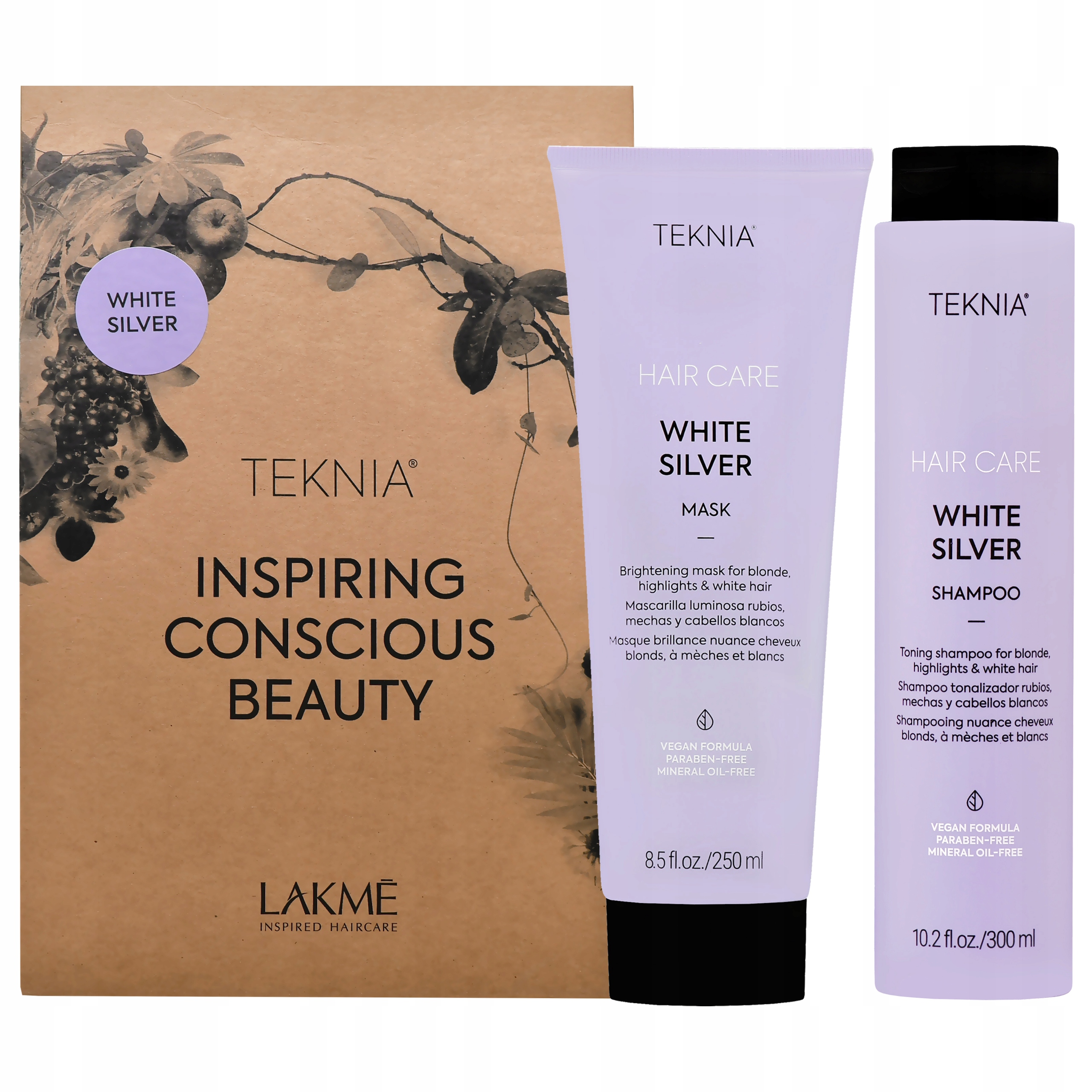 Teknia White Silver do włosów siwych blond maska szampon