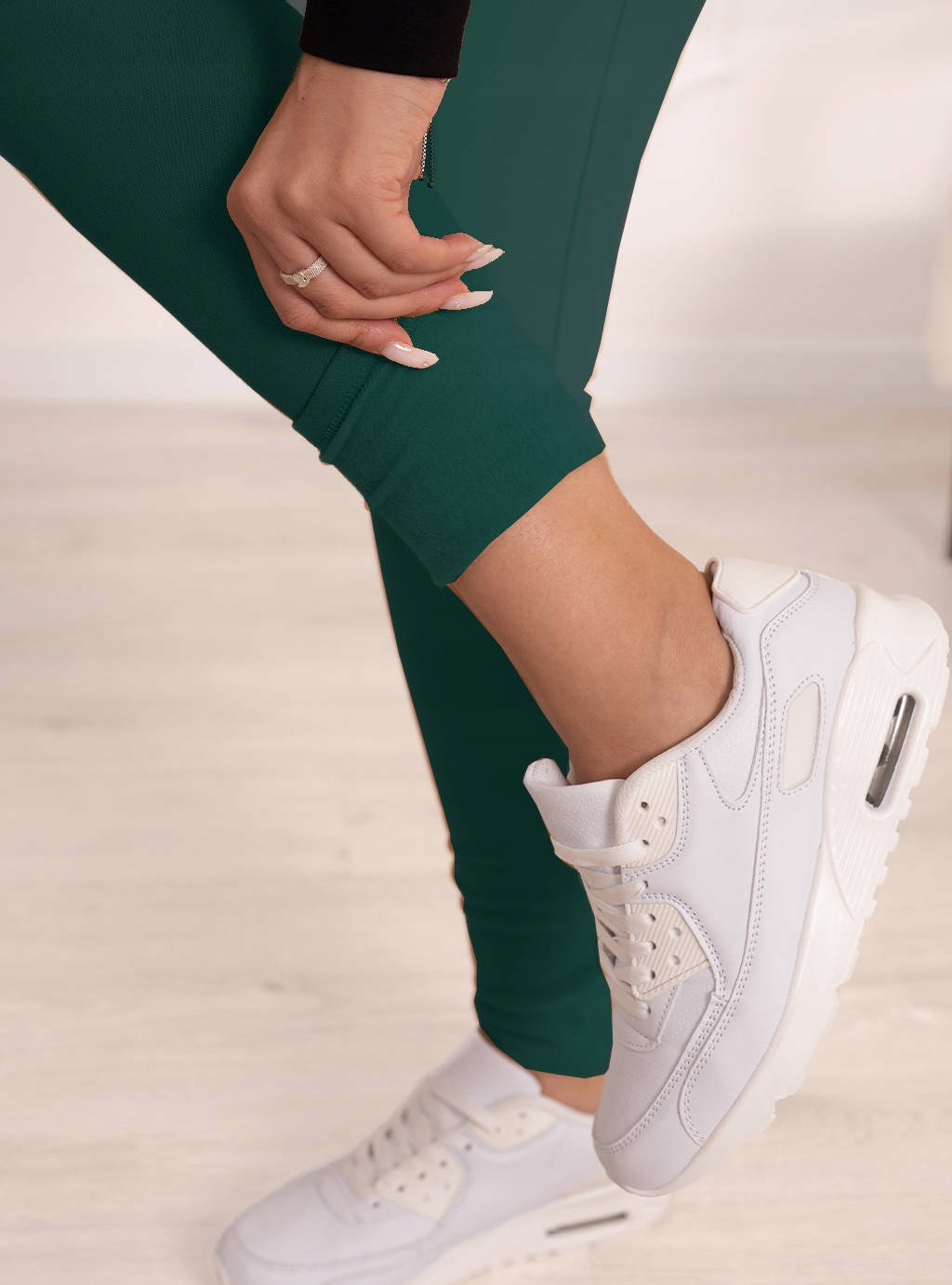 LEGGINSY CIĄŻOWE OCIEPLANE ZIMA GRUBE GETRY 6XL Wzór dominujący bez wzoru