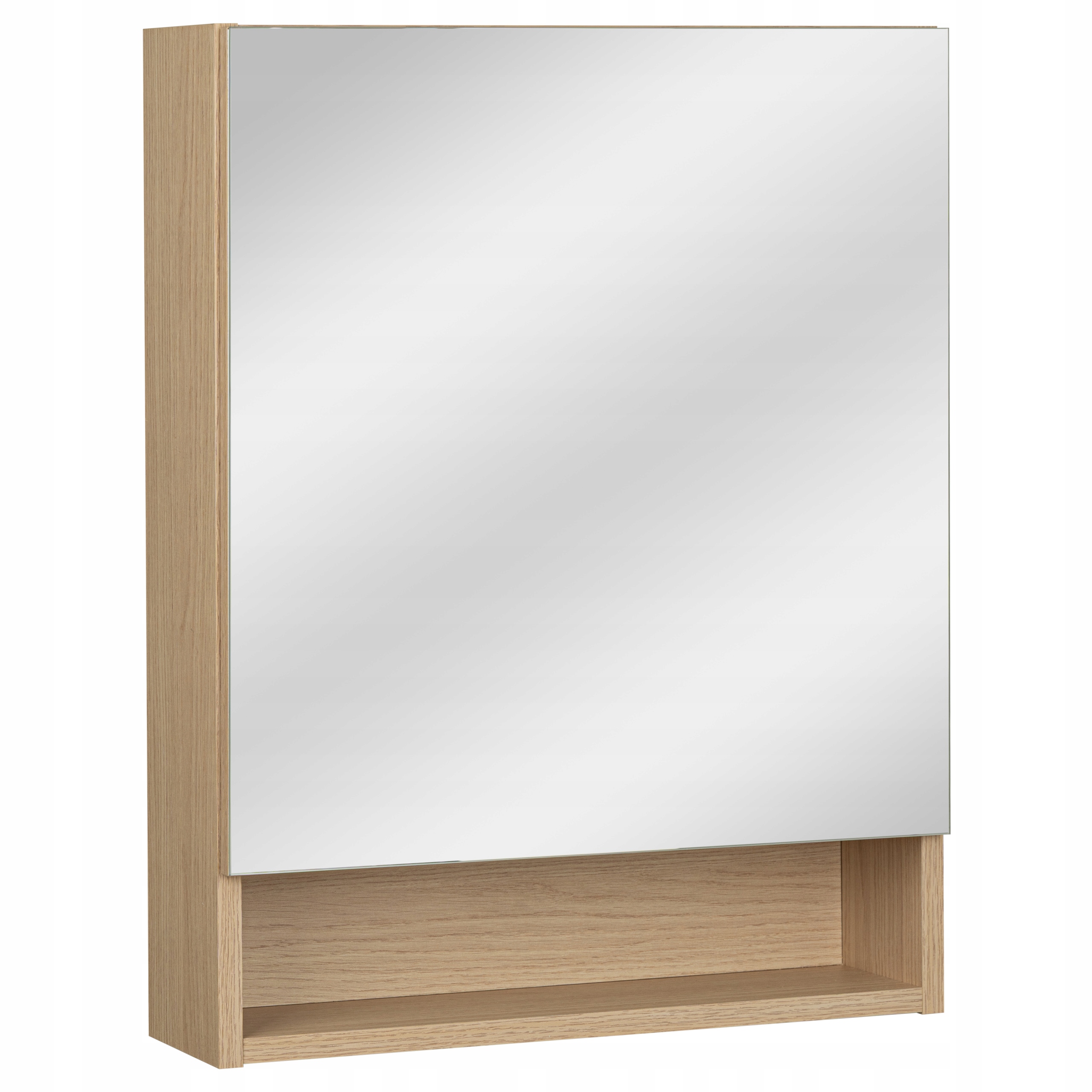 Szafka łazienkowa z lustrem półką lustrzana wisząca dąb linea vicenza 50 cm
