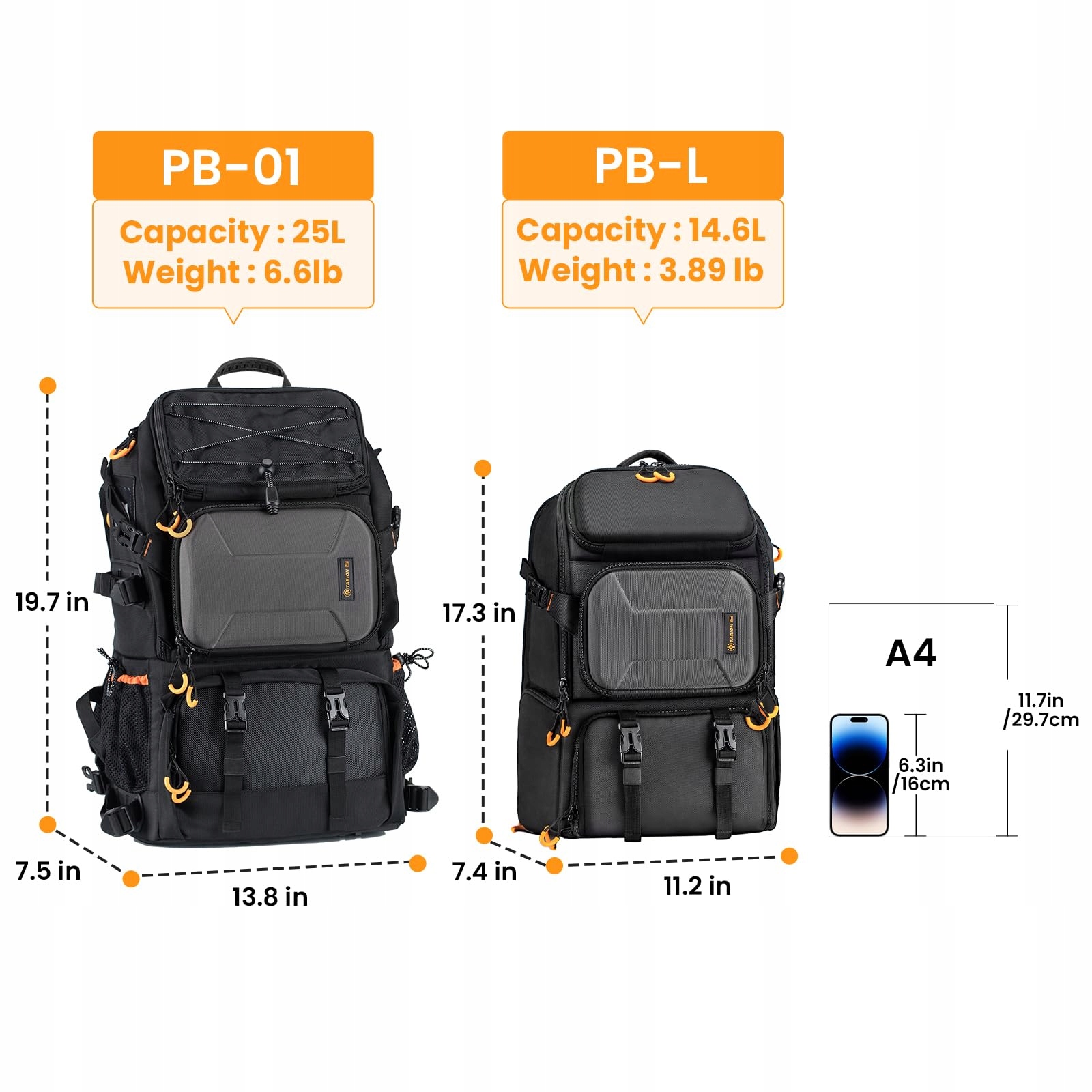 TARION Plecak Na Aparat DSLR/SLR z Przegrodą Na Laptop 15,6" Wodoodporny — miniatura 7