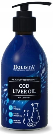 Levně Holista Cod Liver Oil Tran z tresky pro psa a kočku Vit A D Imunita 250 ml