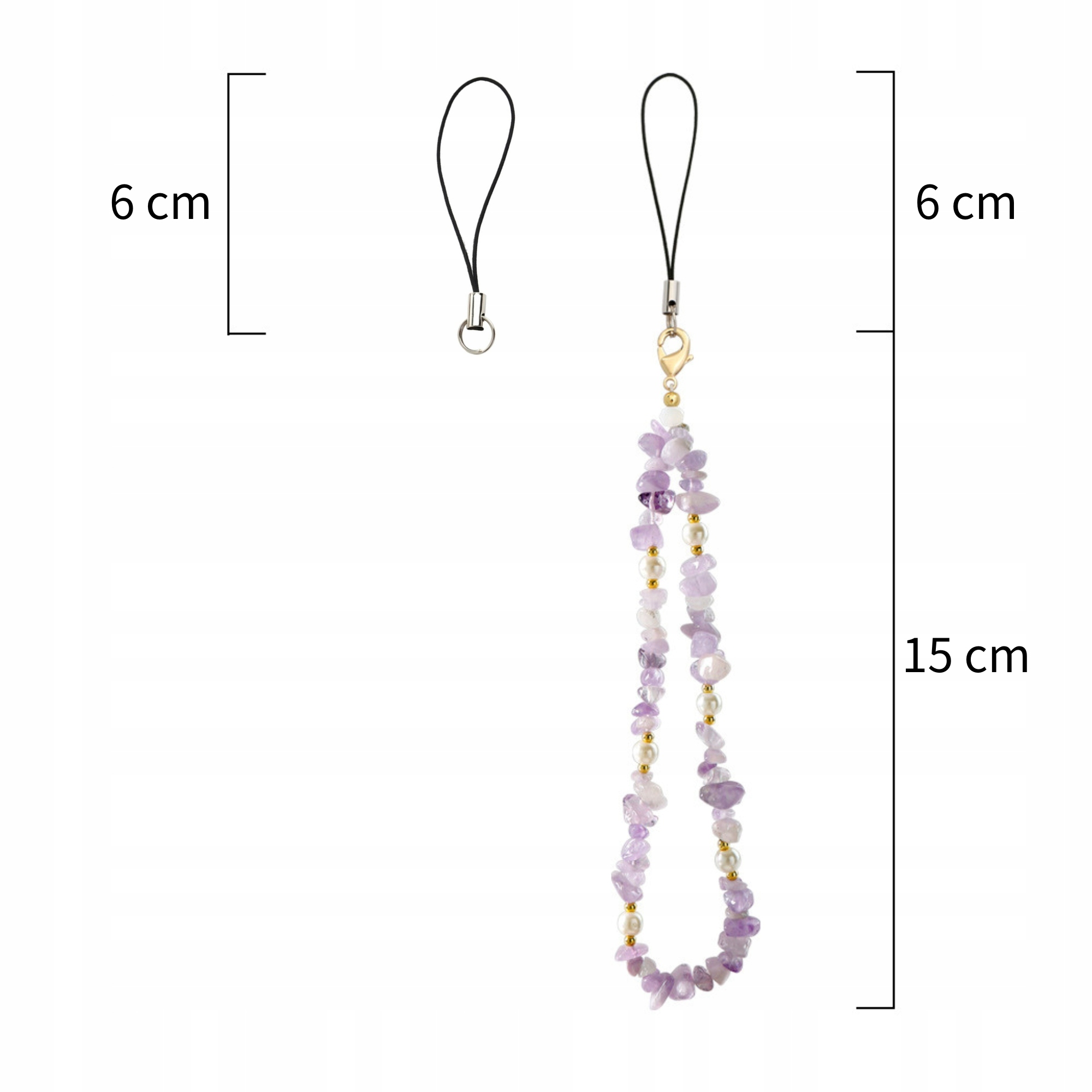 UNIWERSALNA SMYCZ ZAWIESZKA DO TELEFONU /BRELOK KORALIKI SMYCZ Materiał dominujący inny