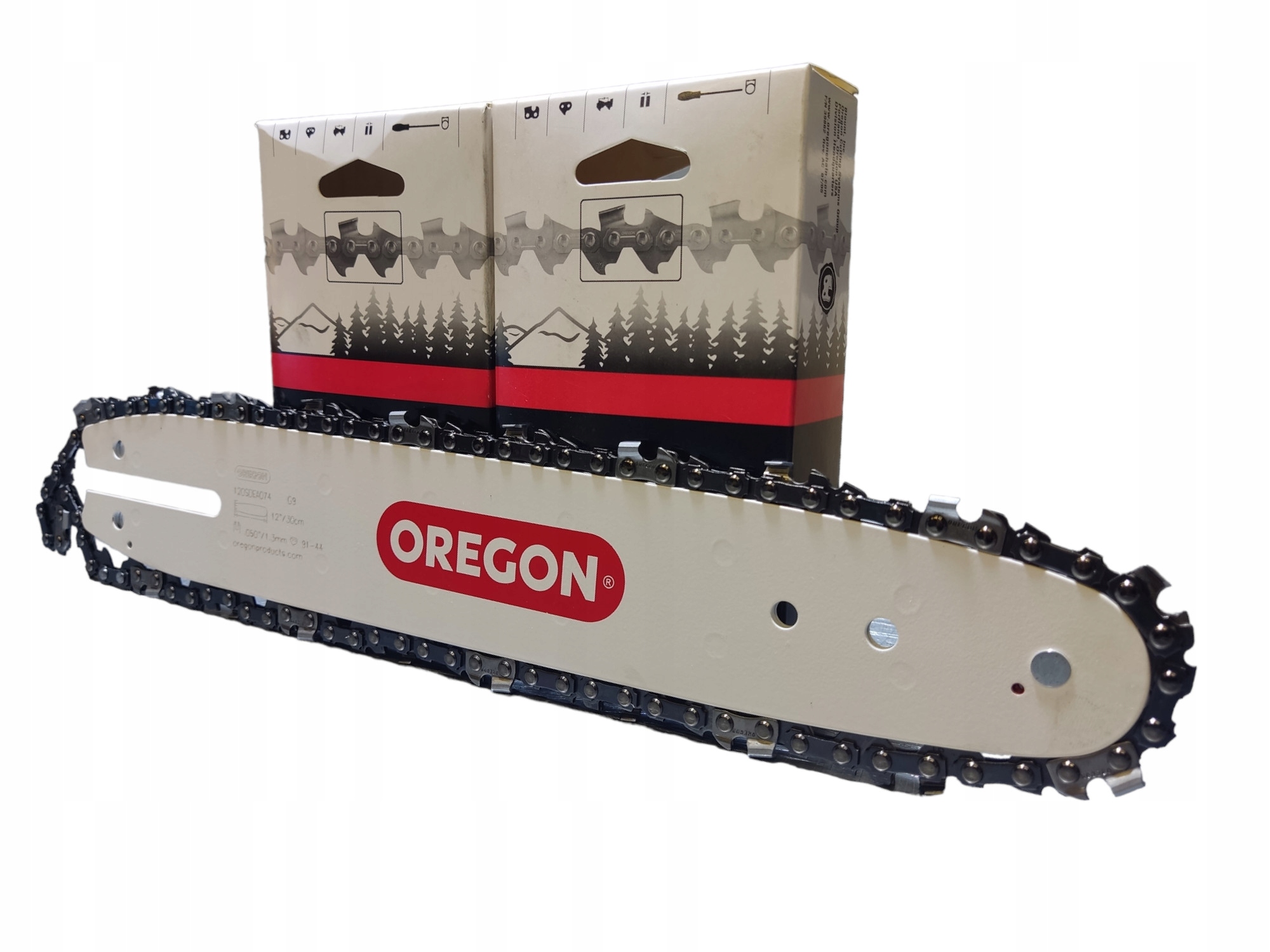 PROWADNICA 12'' 30cm 3/8 1,3 + 2 ŁAŃCUCHY DO PIŁY