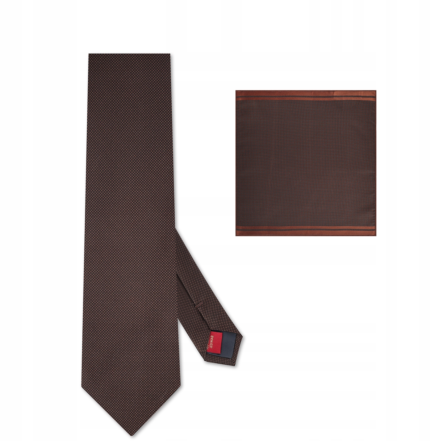 Sada kravata kapesníček v hnědé barvě Na svatební hostina Pako Lorente