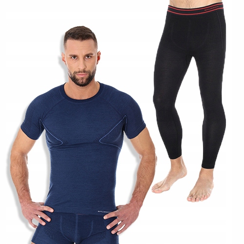 Bielizna męska do Turystyki BRUBECK ACTIVE WOOL Właściwości oddychające