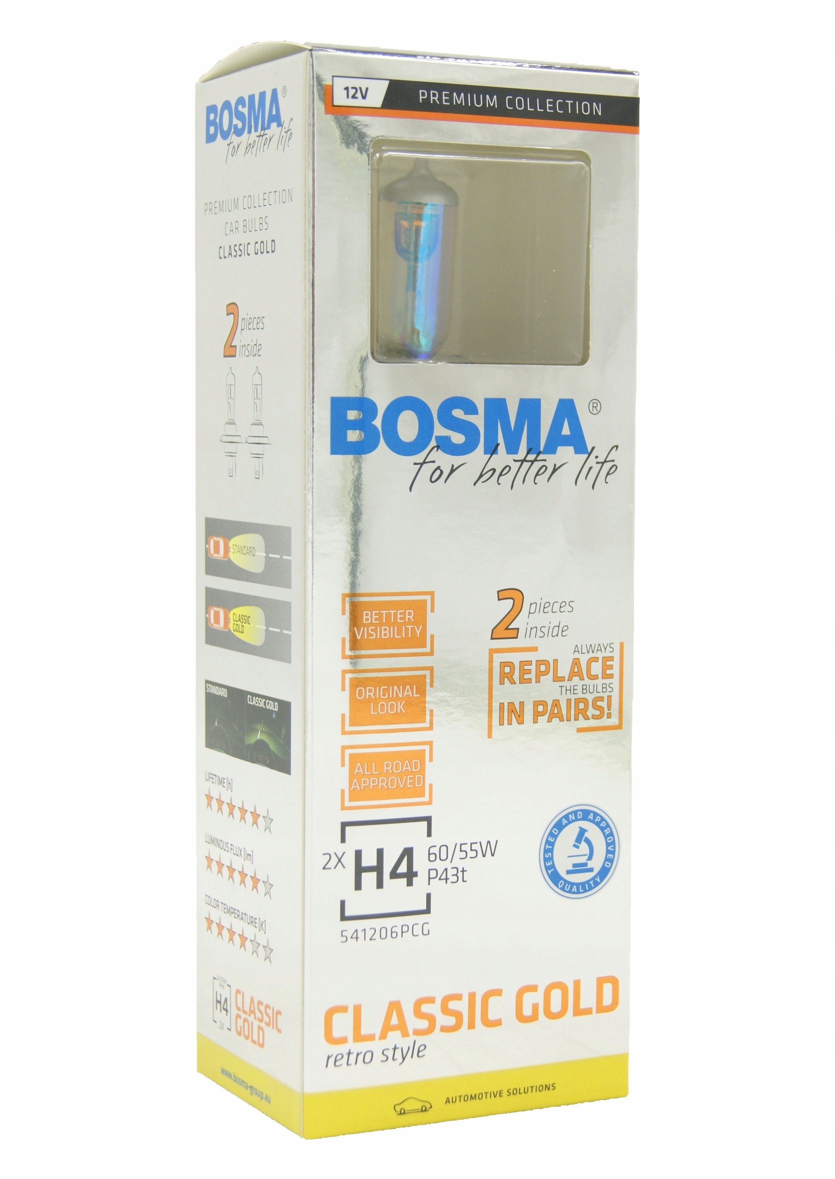 

Żarówki Bosma Classic Gold H4 12V 2szt