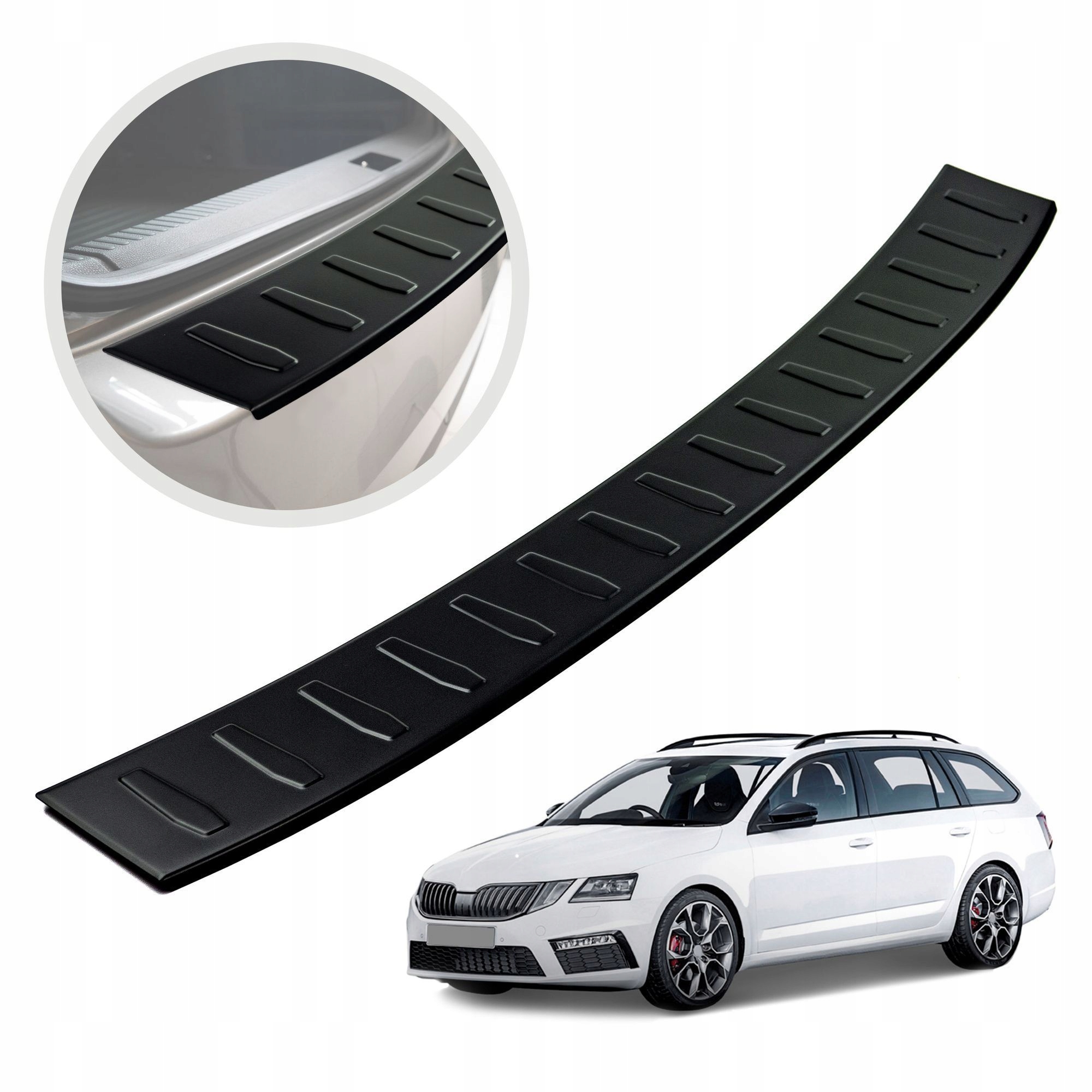 Kryt lišty zadného nárazníka pre Škoda Octavia 3 2013-2020 Kombi oceľ