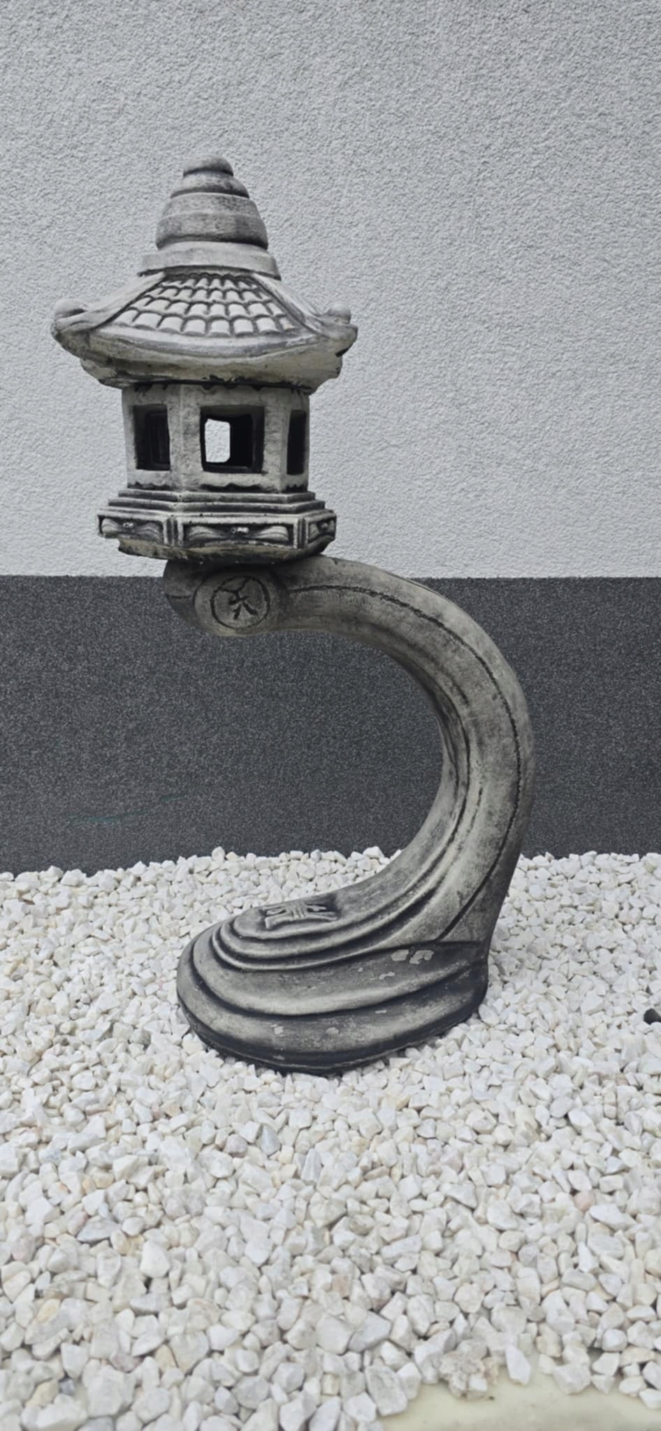 Betónová lampa Japonská lampa na oblúku Pagoda Ozdoba do záhrady 71 cm