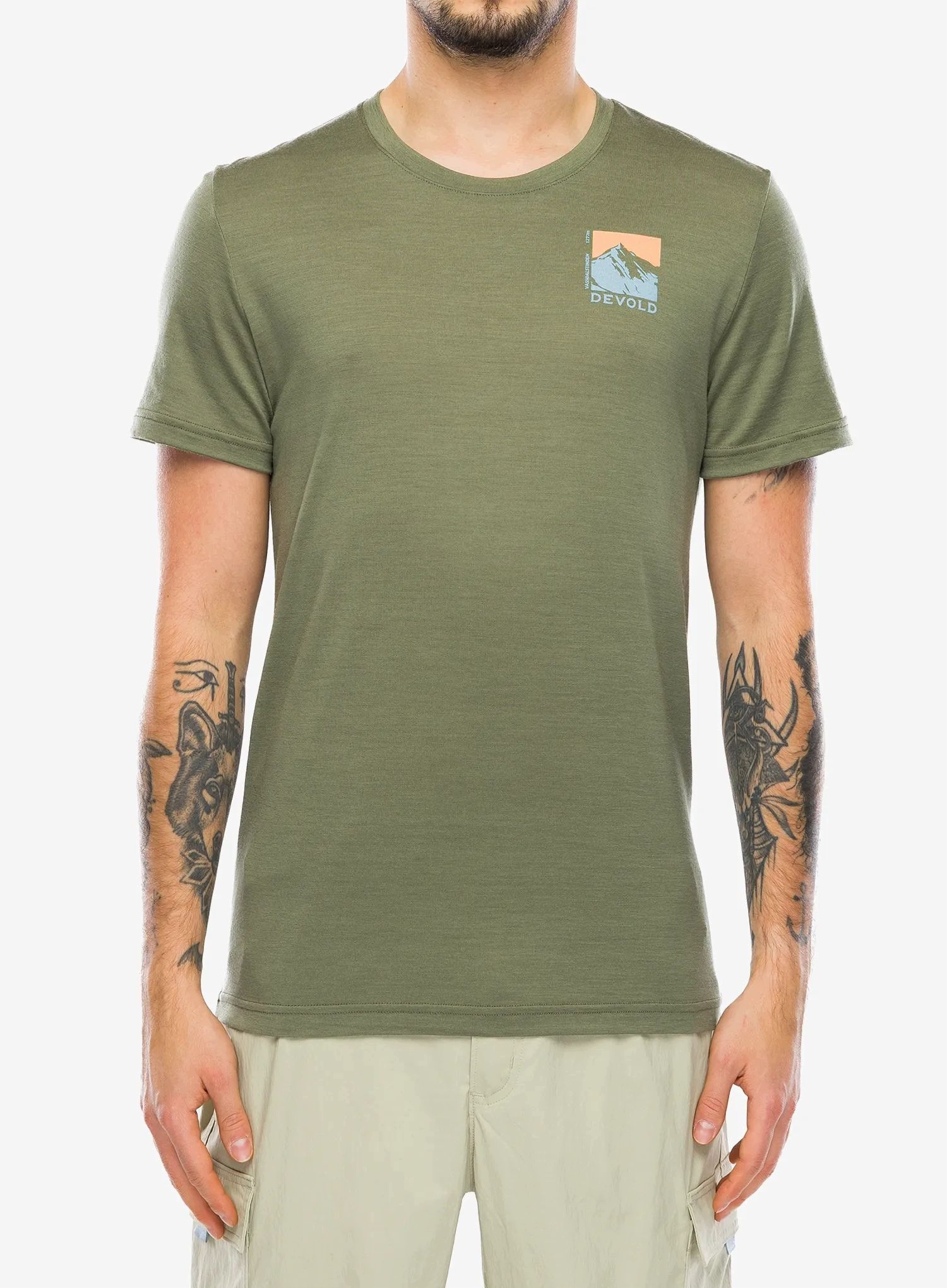 Merino tričko Devold Classic Summit Tee lichen XXL