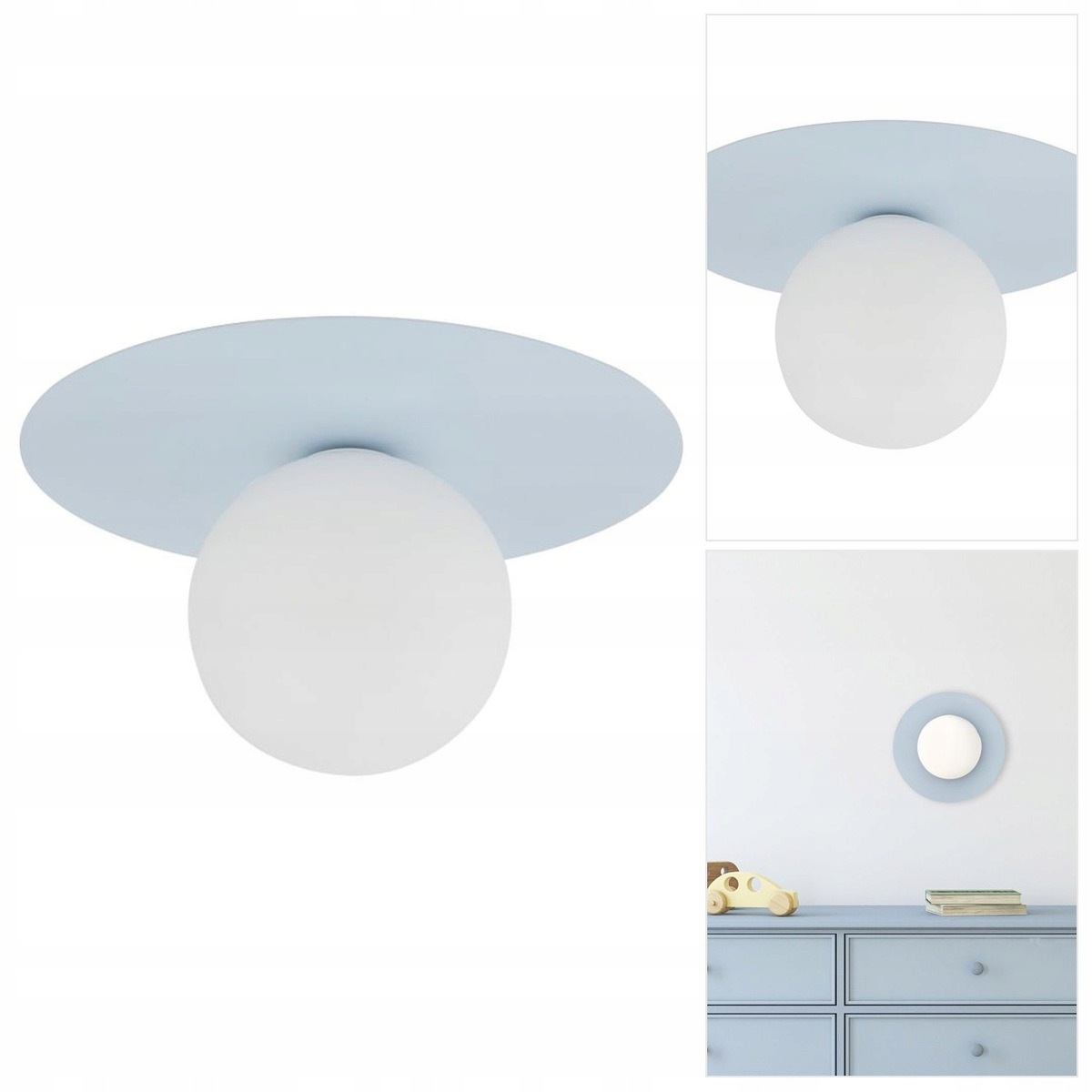 Nástěnné svítidlo Pixi modrý design, náladový interiér v ložnici Tk Lighting