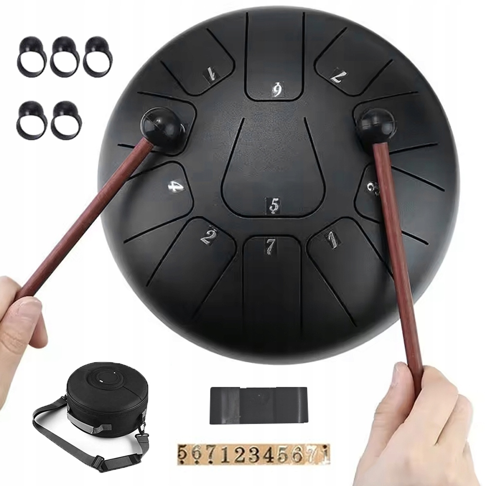 Bubínek Pro Děti 10" 11 Tónů Jazykový Bubínek Tongue Drum Ocelový Buben