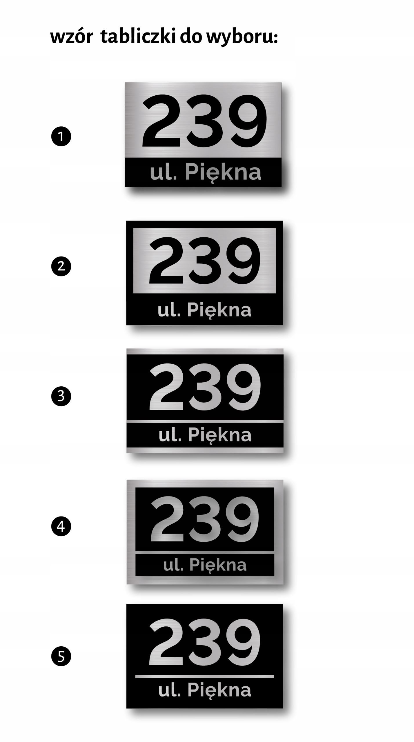TABLICZKA Z NUMEREM DOMU I ADRESEM 30x20 cm 3D Marka inna