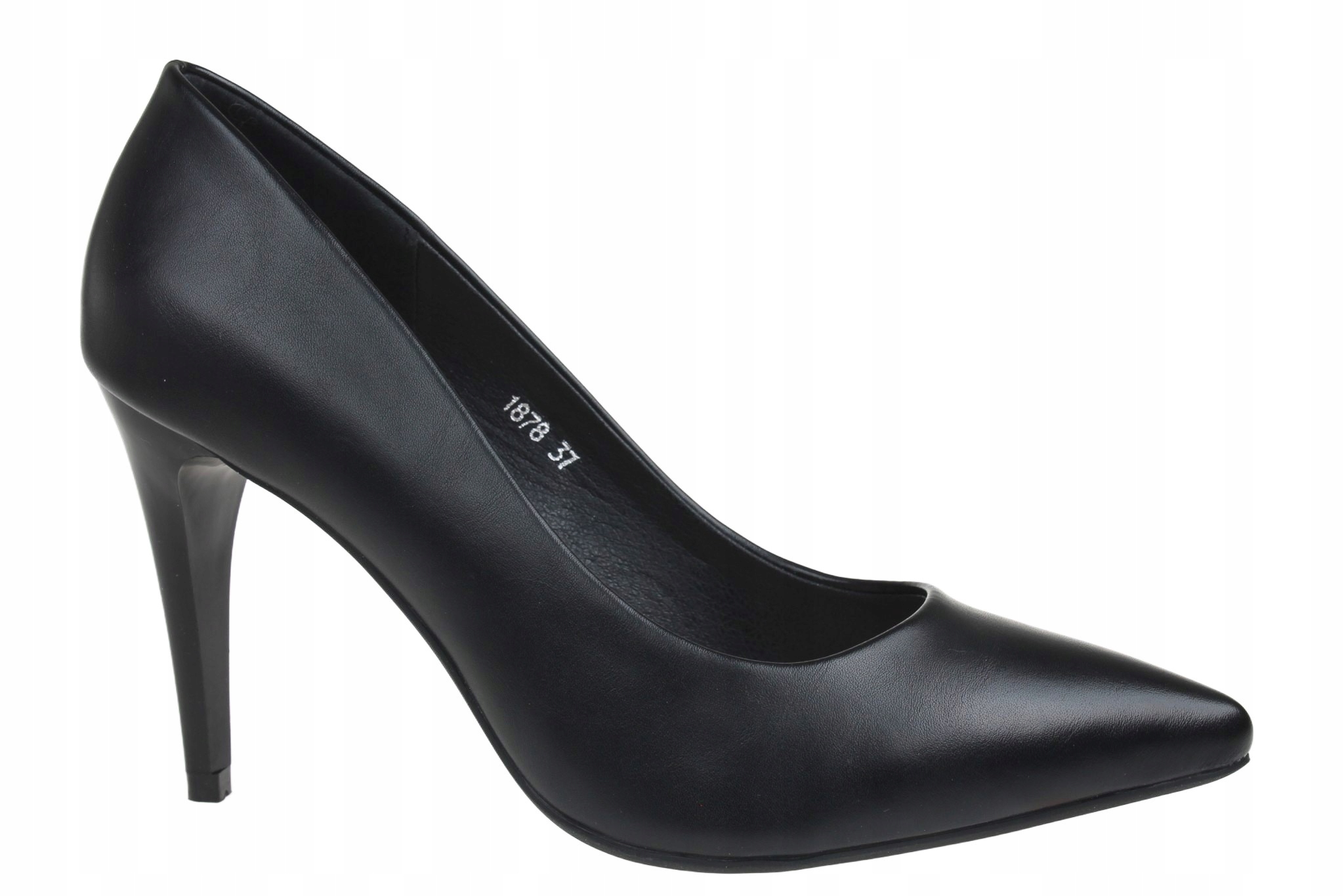 S.LEONE 1878 CZÓŁENKA SZPILKI DAMSKIE D010 CZARNY PU R 37