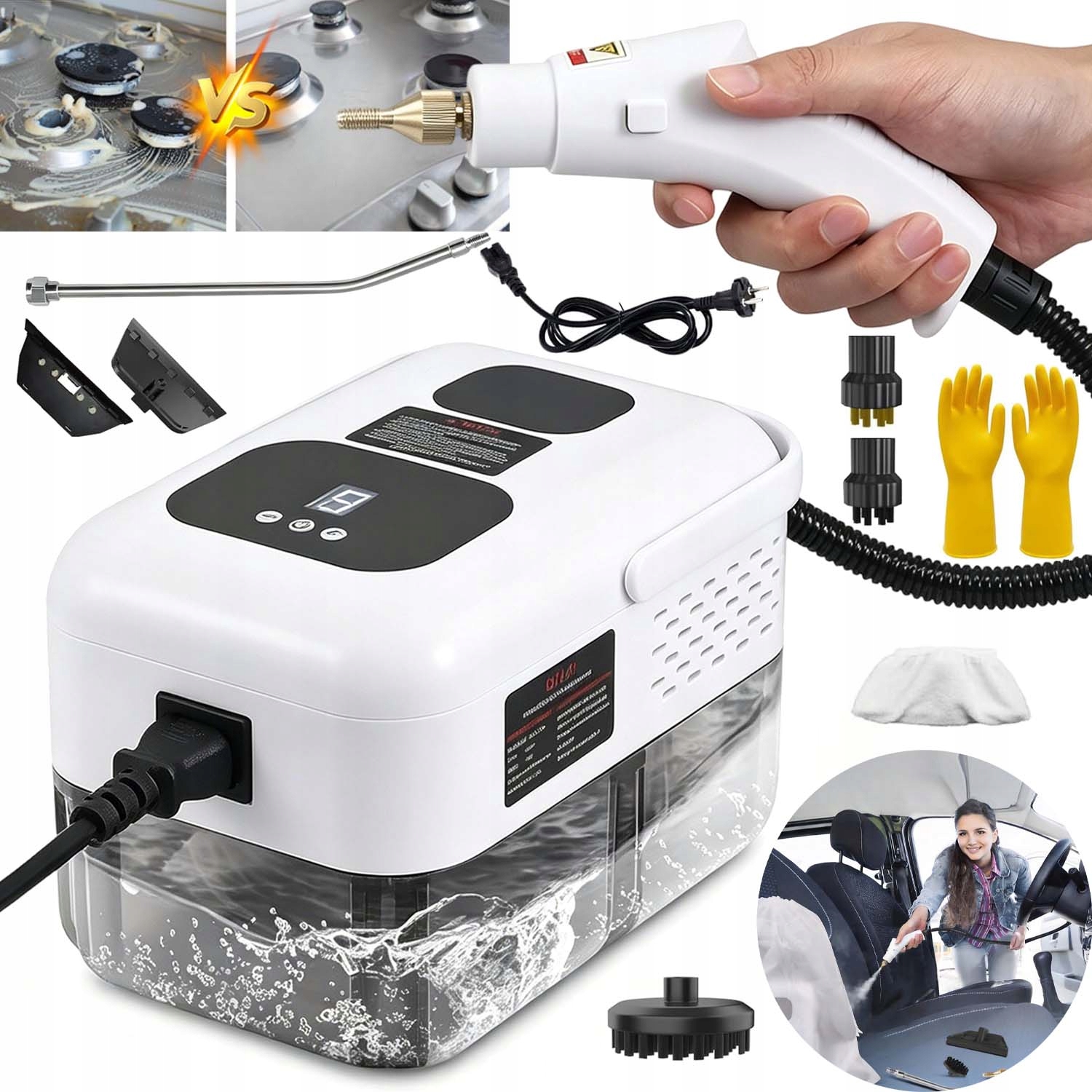 Parní Čistič 2500W 1200MAH 9 Nastavení Rychlosti