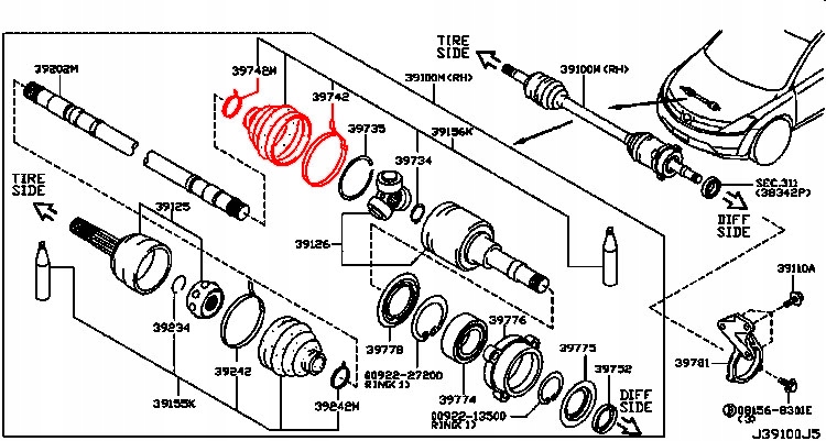 NISSAN MURANO Z50 06-08 OSŁONA PRZEGUBU WEWN. LIFT Typ samochodu Samochody osobowe
